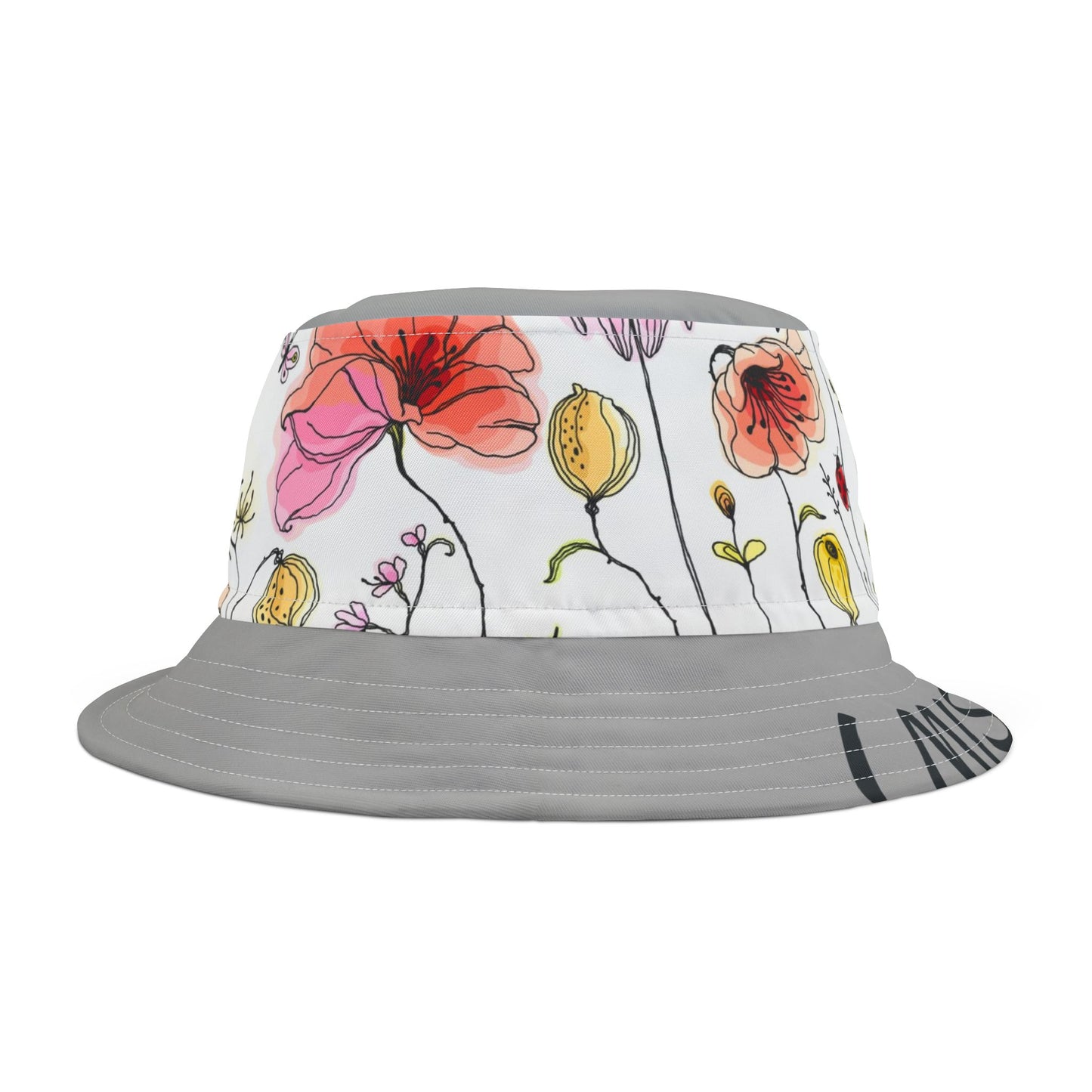 Fun AOP Bucket Hat for Summer Adventures, Stylish Sun Hat, Trendy Accessory, Great for Festivals, Vacation, and Everyday Wear