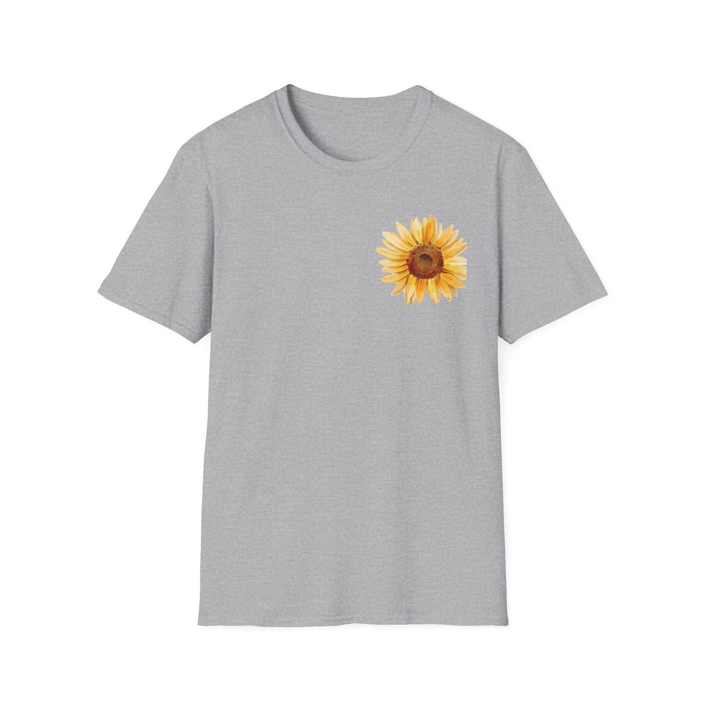 Sunflower Bloom Unisex T-Shirt | Positive Vibes Apparel | Gift for Flower Lovers | Spring Style | Botanical Tee, Inspirational Shirt