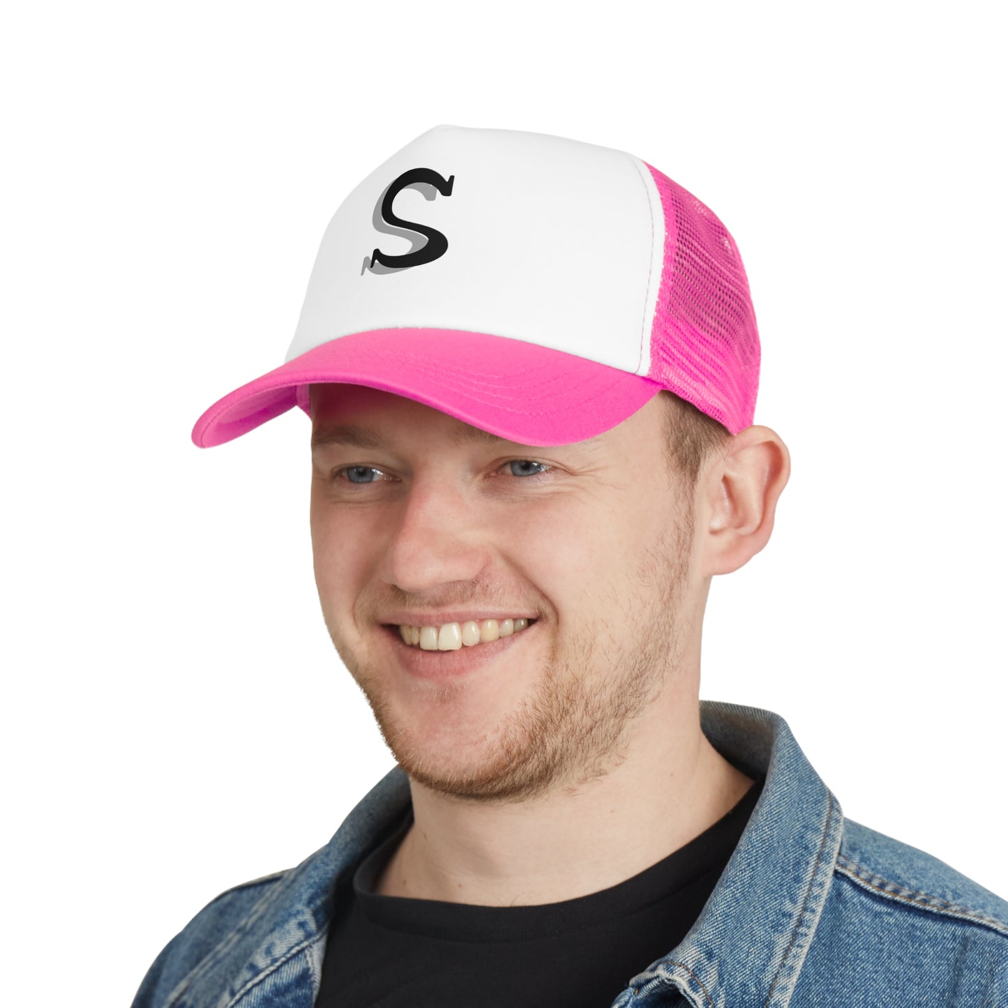 Stylish Mesh Cap with Custom Letter S, Trendy Adjustable Trucker Hat, Perfect Gift for Summer Adventures, Outdoor Activities, Casual Wear
