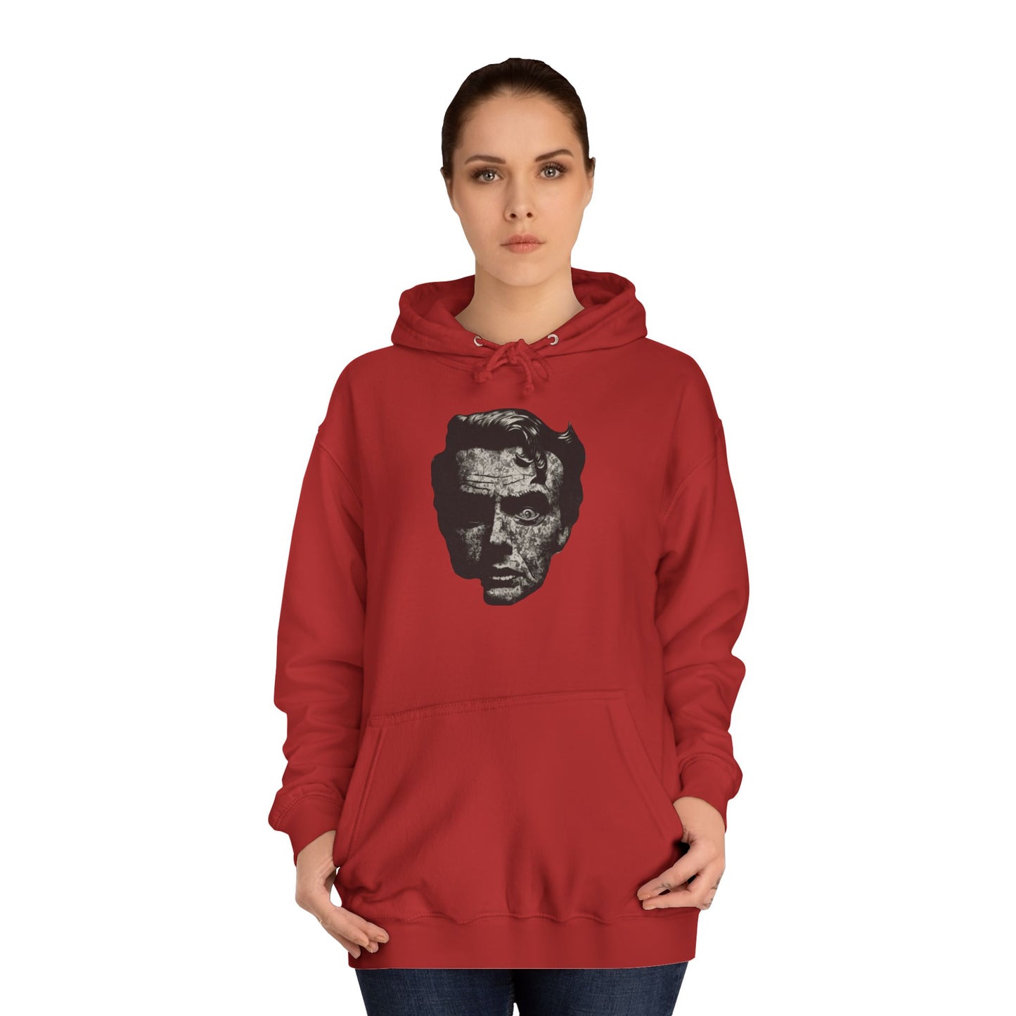 Unisex College Hoodie | Vintage Skull Design, Trendy Streetwear, Gift for Students, Cozy Outfit, Ideal for Fall