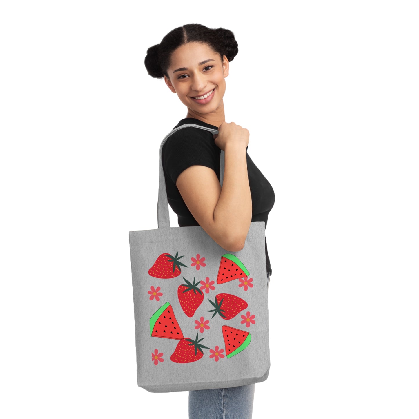 Colorful Fruit Woven Tote Bag | Stylish Grocery Bag, Beach Bag, Eco-Friendly Tote, Shopping Bag, Summer Accessory