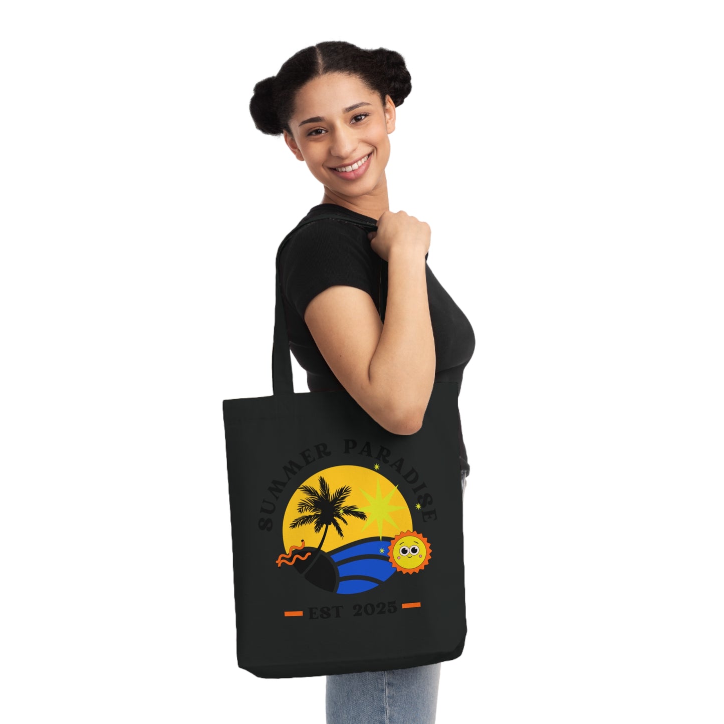 Summer Paradise Woven Tote Bag - Beach Bag, Eco-Friendly Purse, Shopping Tote, Travel Accessory, Gift for Beach Lovers
