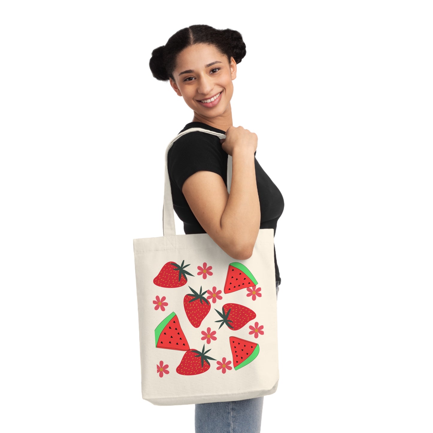 Colorful Fruit Woven Tote Bag | Stylish Grocery Bag, Beach Bag, Eco-Friendly Tote, Shopping Bag, Summer Accessory