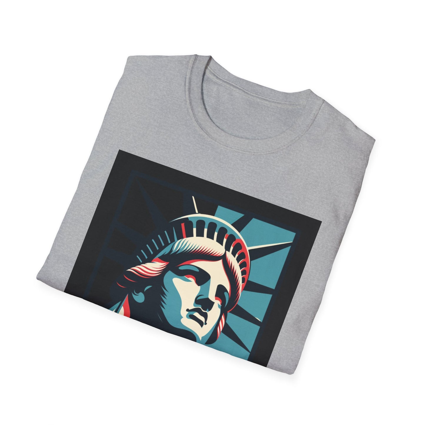 American New York USA Unisex Softstyle T-Shirt, Comfortable Everyday Wear, Graphic Tee, Urban Fashion Shirt, Street Style Top