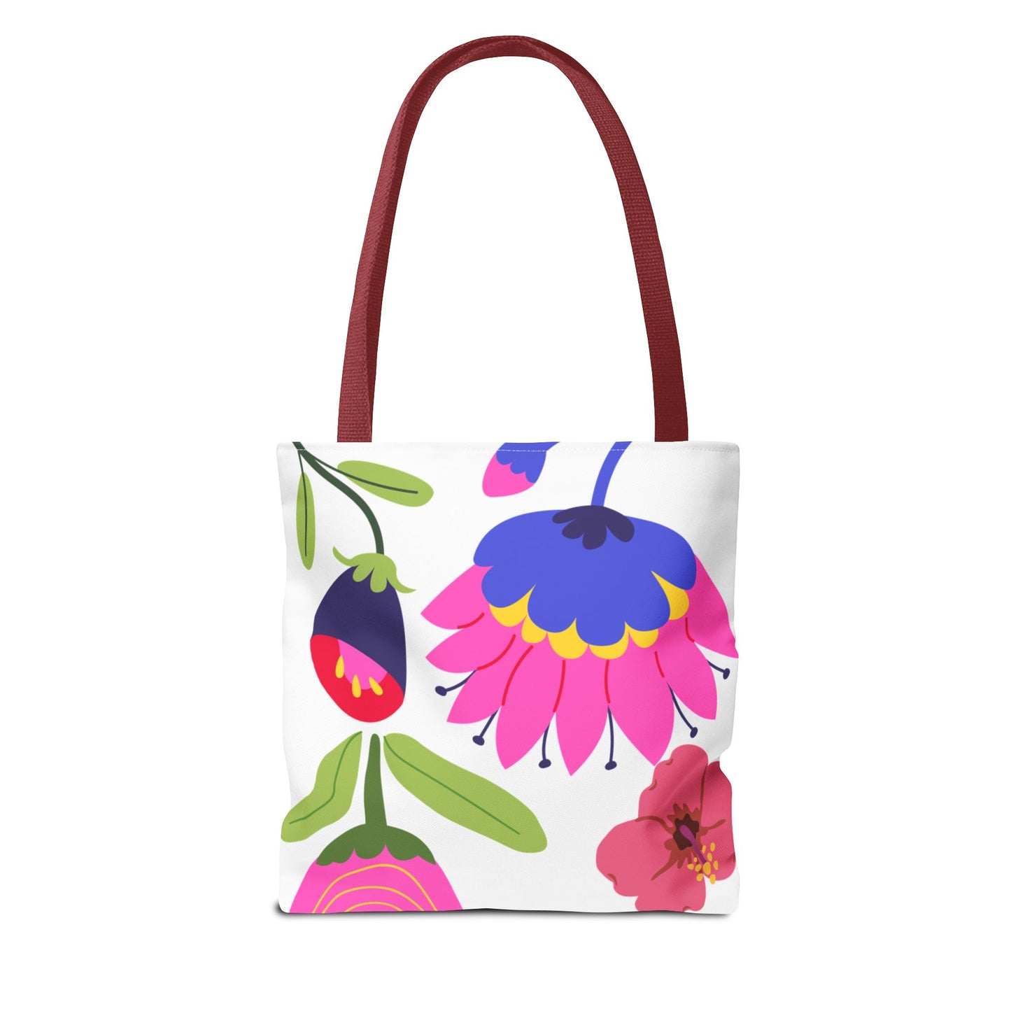 Floral Print Tote Bag, Colorful Shopping Bag, Everyday Carryall, Eco-Friendly Gift, Beach Tote, Spring Blooms