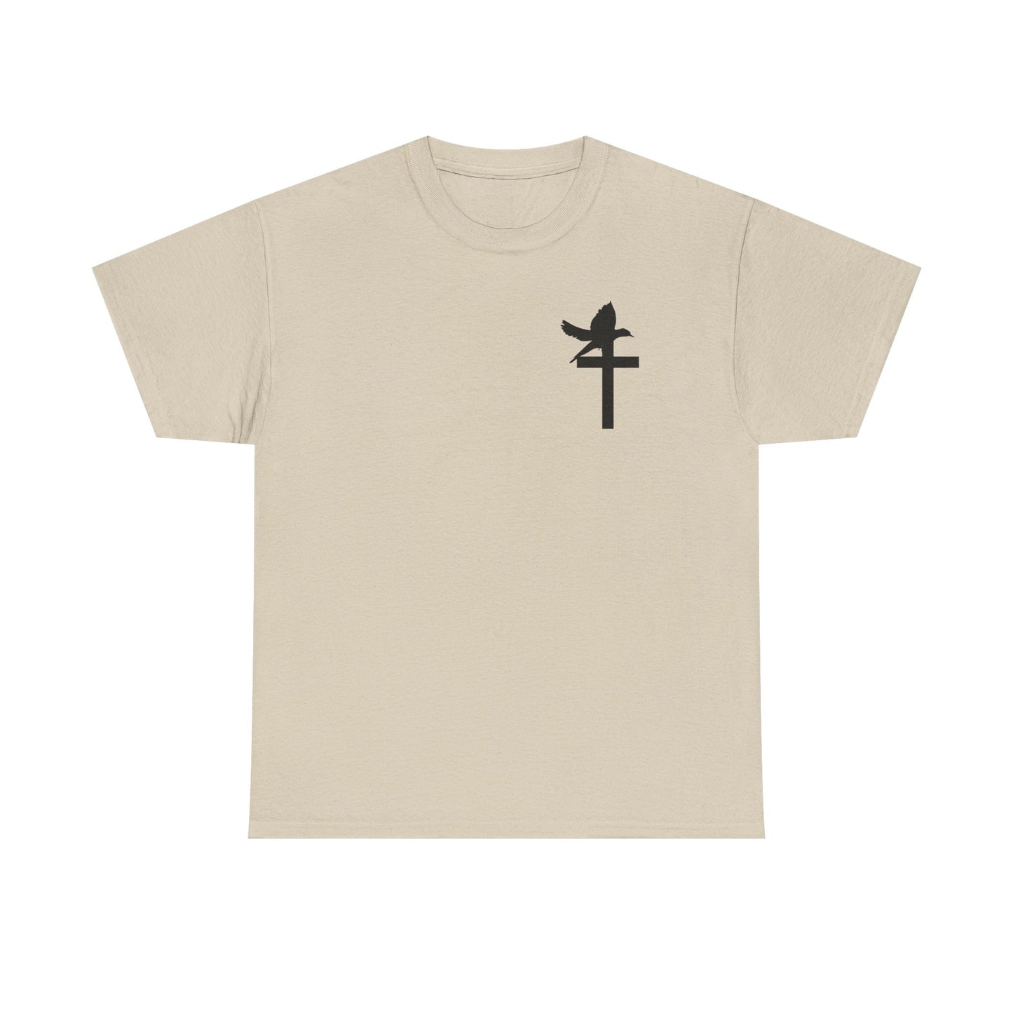 Faith-Inspired Unisex Heavy Cotton Tee | Inspirational Christian Shirt, Religious Gift, Bible Verse Tee, Cross Design, Everyday Wear