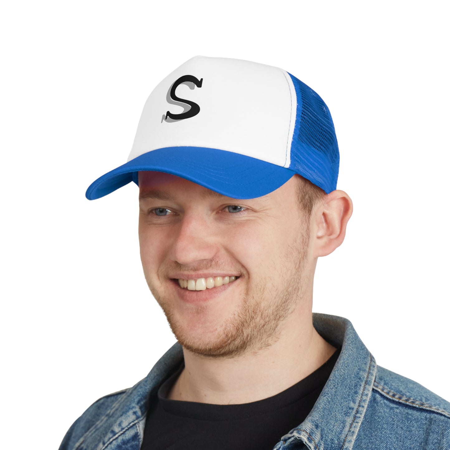 Stylish Mesh Cap with Custom Letter S, Trendy Adjustable Trucker Hat, Perfect Gift for Summer Adventures, Outdoor Activities, Casual Wear