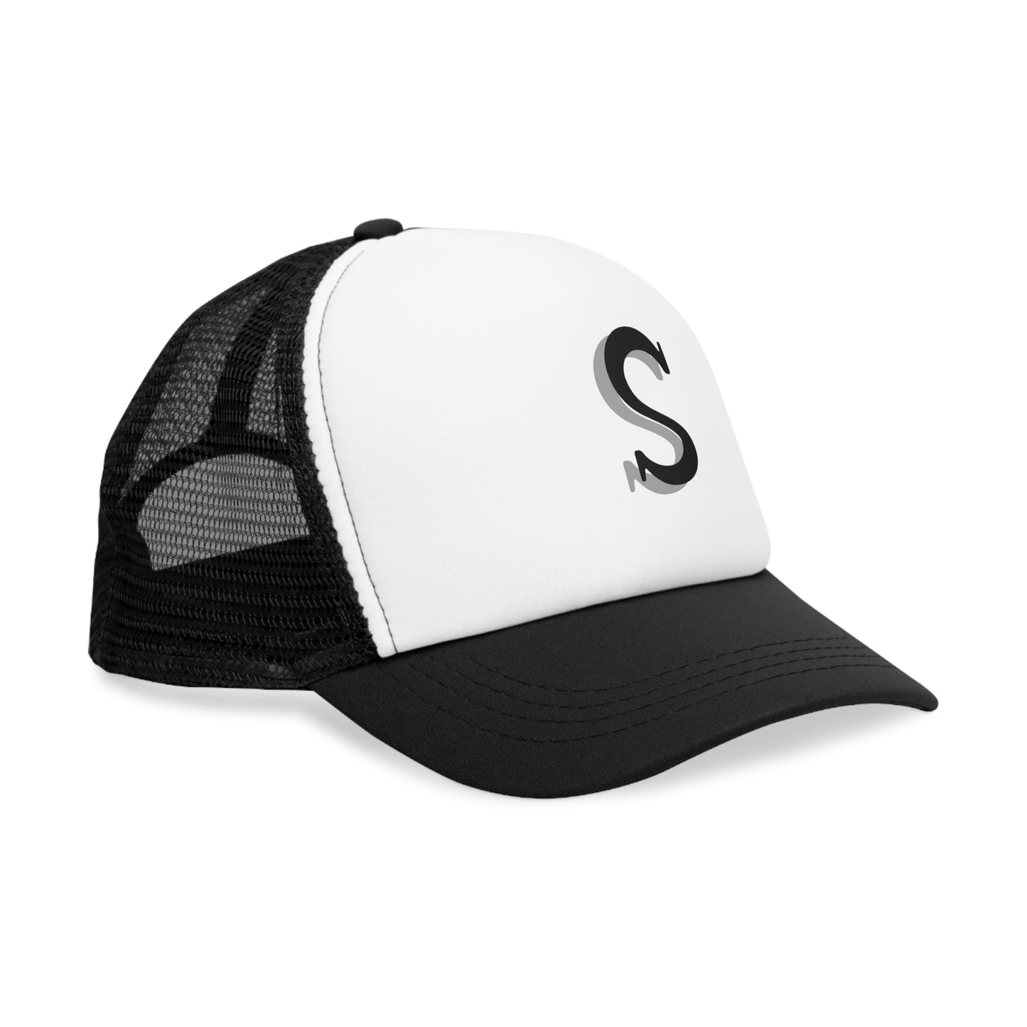 Stylish Mesh Cap with Custom Letter S, Trendy Adjustable Trucker Hat, Perfect Gift for Summer Adventures, Outdoor Activities, Casual Wear