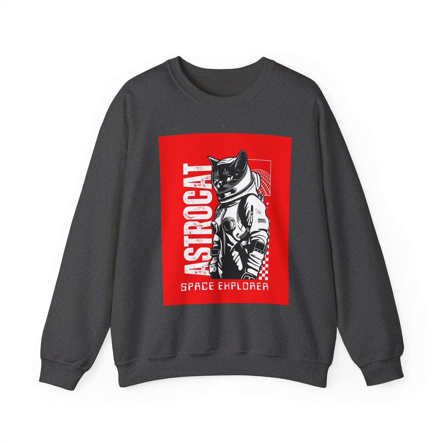 Galaxy Cat Crewneck Sweatshirt, Space Explorer Sweatshirt, Unisex Cat Sweatshirt, Astronaut Sweatshirt, Funny Pet Lover Gift