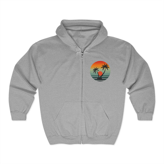 Adventure-Themed Full Zip Hoodie, Unisex Casual Sweatshirt for Outdoor Lovers, Perfect for Camping, Gifts for Him & Her