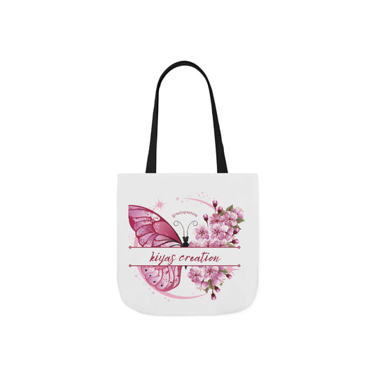 Butterfly Garden Canvas Tote Bag, Floral Tote, Eco-Friendly Shopping Bag, Spring Gift, Personalized Bag, Cute Carryall