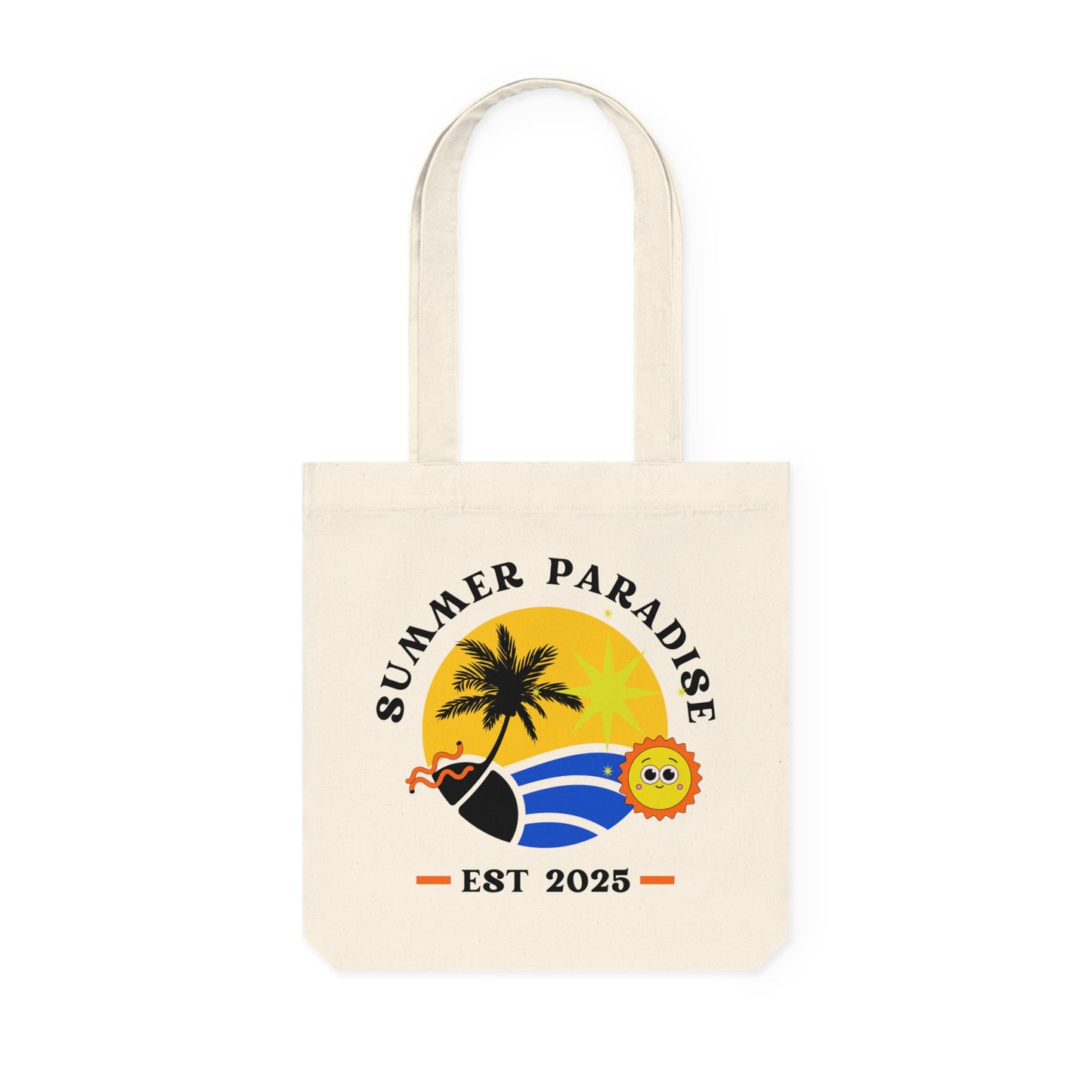 Summer Paradise Woven Tote Bag - Beach Bag, Eco-Friendly Purse, Shopping Tote, Travel Accessory, Gift for Beach Lovers