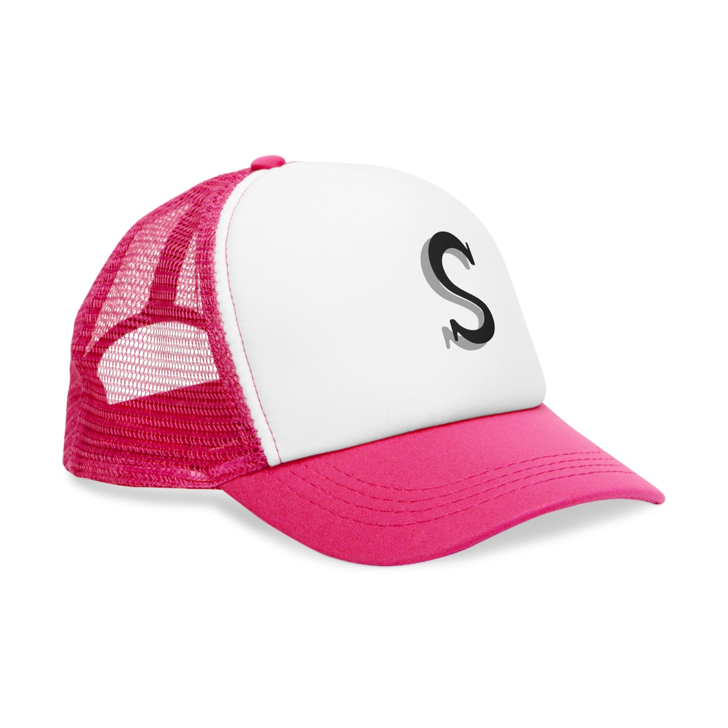 Stylish Mesh Cap with Custom Letter S, Trendy Adjustable Trucker Hat, Perfect Gift for Summer Adventures, Outdoor Activities, Casual Wear