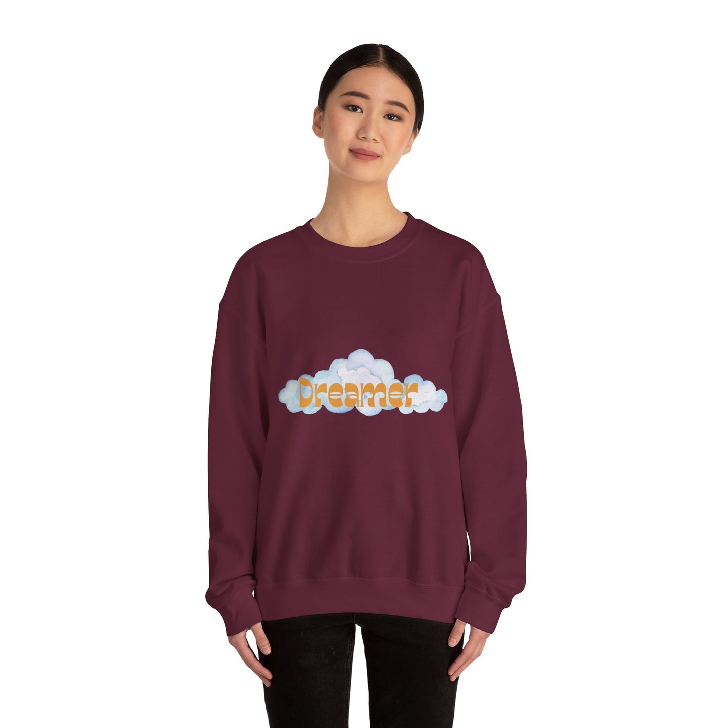 Dreamer Crewneck Sweatshirt | Cozy Relaxation | Gift for Dreamers | Fall/Winter Style | Inspirational Fashion