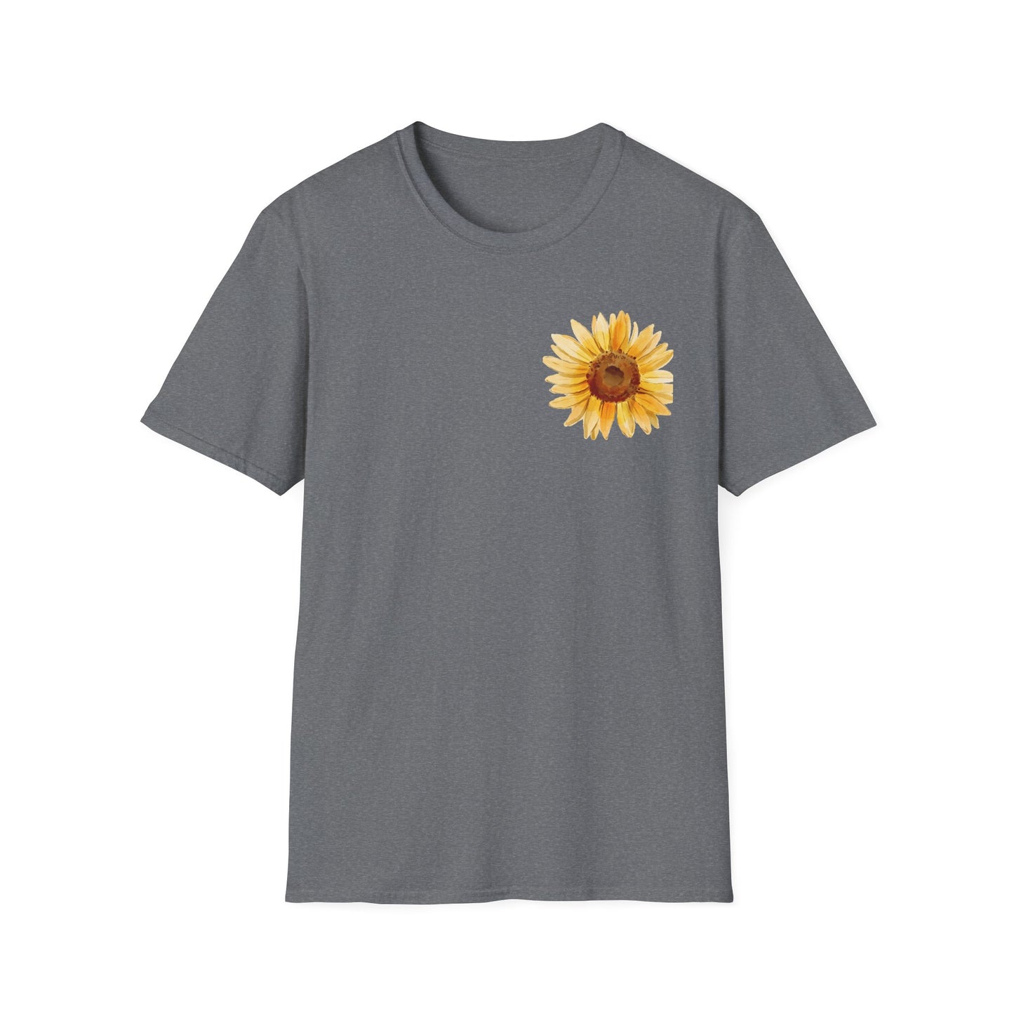 Sunflower Bloom Unisex T-Shirt | Positive Vibes Apparel | Gift for Flower Lovers | Spring Style | Botanical Tee, Inspirational Shirt