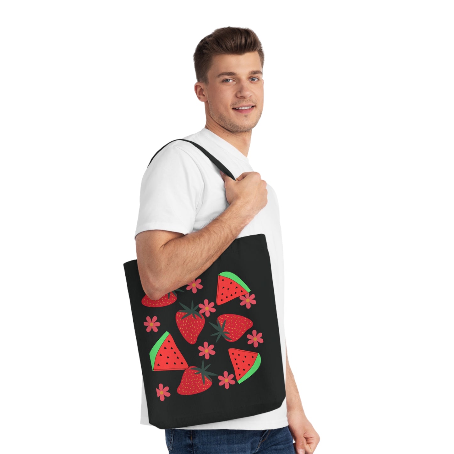 Colorful Fruit Woven Tote Bag | Stylish Grocery Bag, Beach Bag, Eco-Friendly Tote, Shopping Bag, Summer Accessory