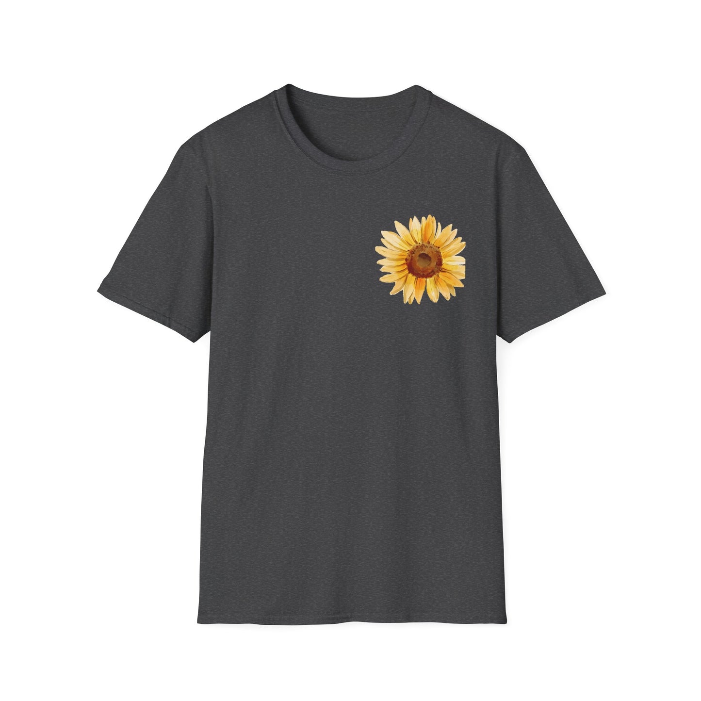 Sunflower Bloom Unisex T-Shirt | Positive Vibes Apparel | Gift for Flower Lovers | Spring Style | Botanical Tee, Inspirational Shirt
