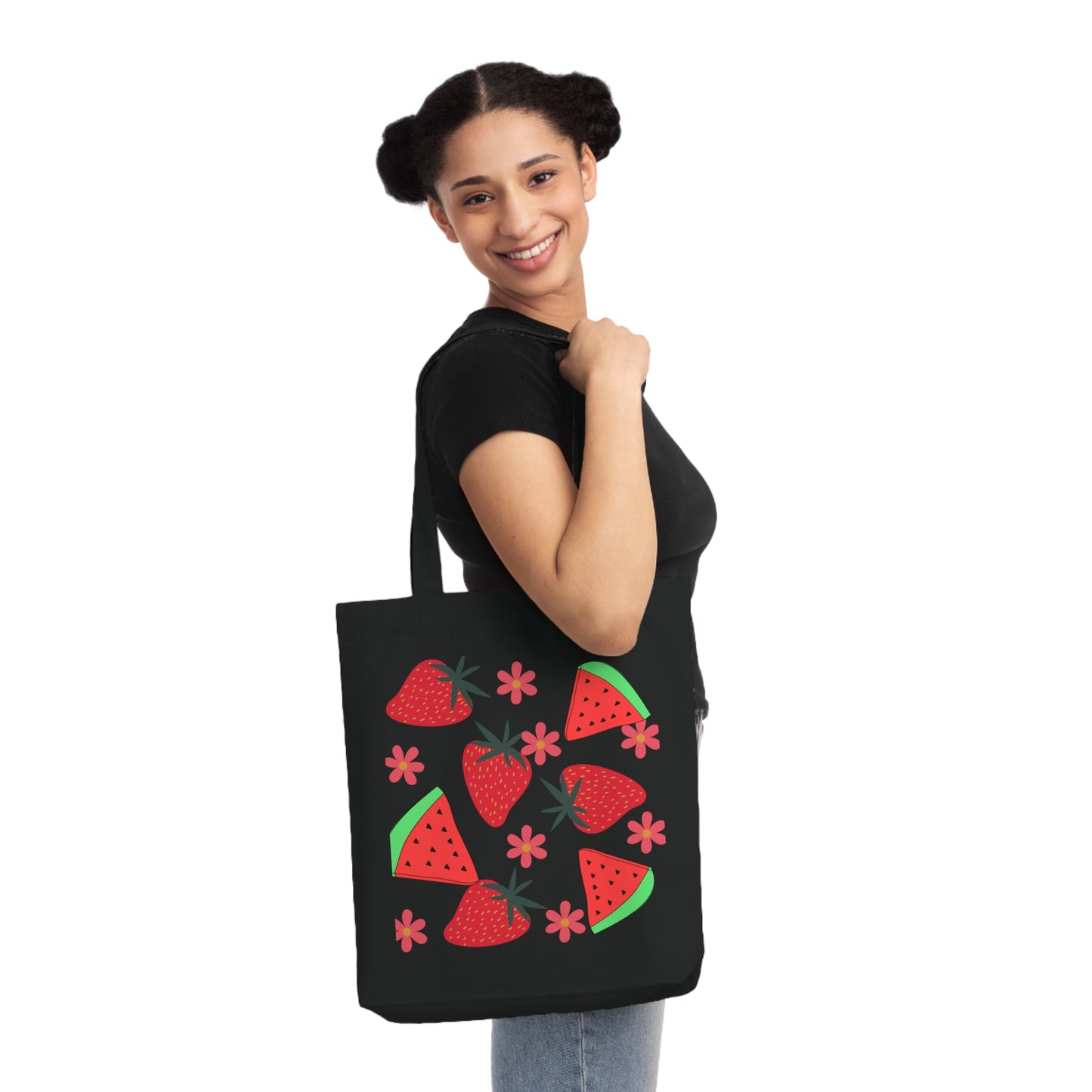 Colorful Fruit Woven Tote Bag | Stylish Grocery Bag, Beach Bag, Eco-Friendly Tote, Shopping Bag, Summer Accessory
