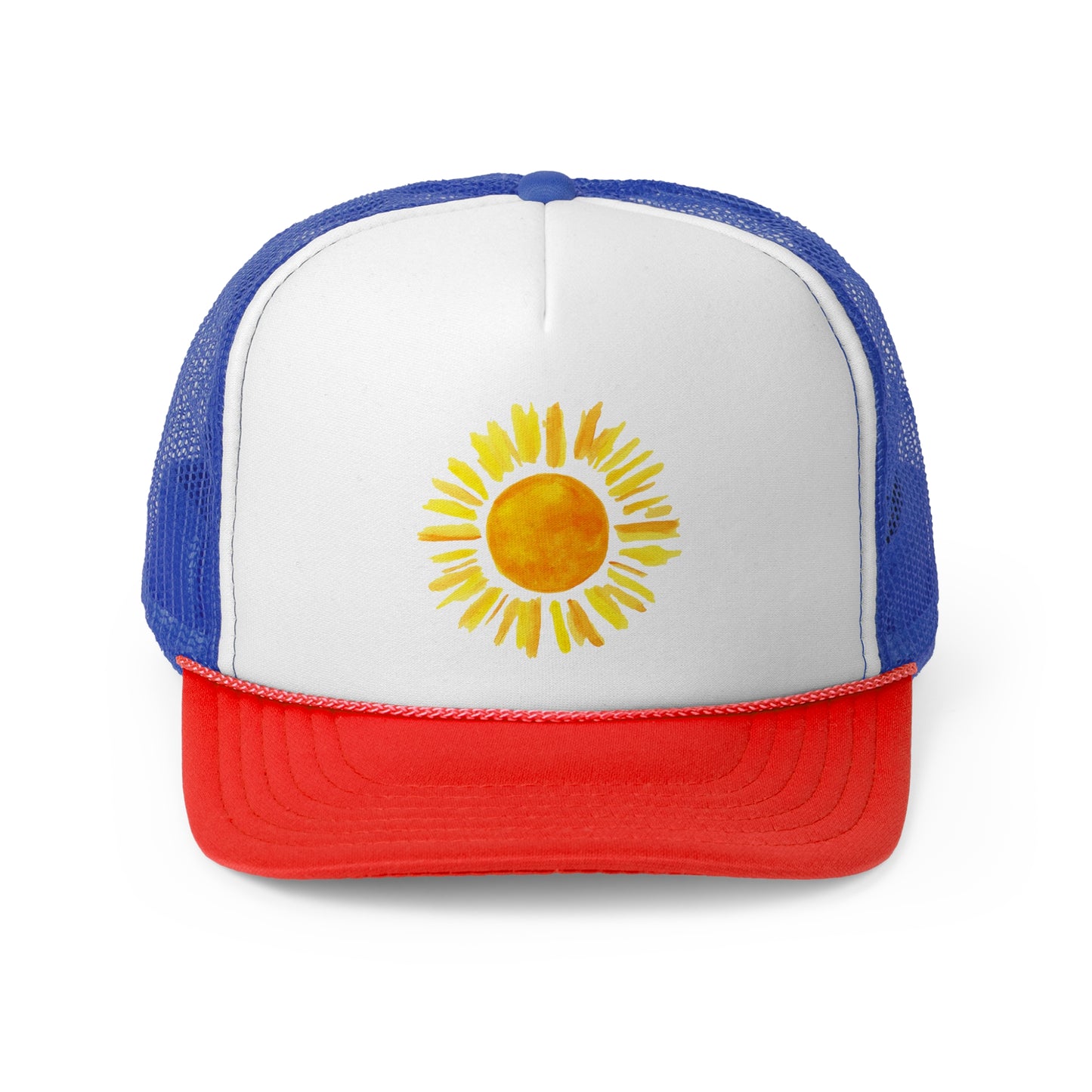 Sunny Vibes Trucker Cap | Summer Hat, Outdoor Cap, Gift for Nature Lovers, Festival Accessory, Sun-themed Cap
