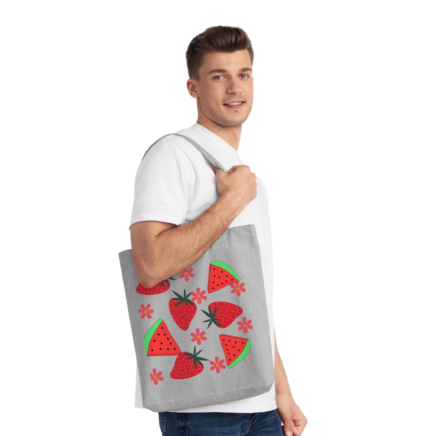 Colorful Fruit Woven Tote Bag | Stylish Grocery Bag, Beach Bag, Eco-Friendly Tote, Shopping Bag, Summer Accessory