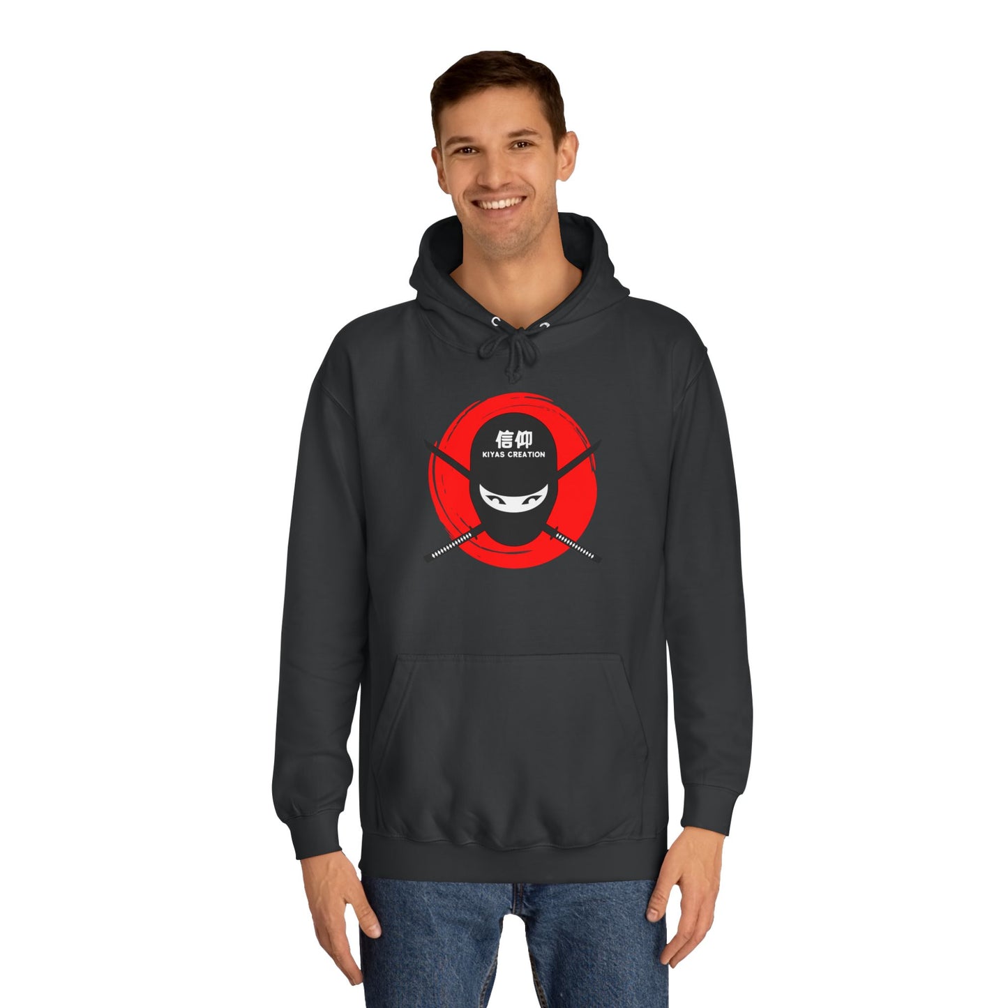 Ninja Spirit Unisex College Hoodie | Stylish Casual Wear, Gift for Students, Cozy Hoodie, College Fashion, Unique Graphic Sweatshirt