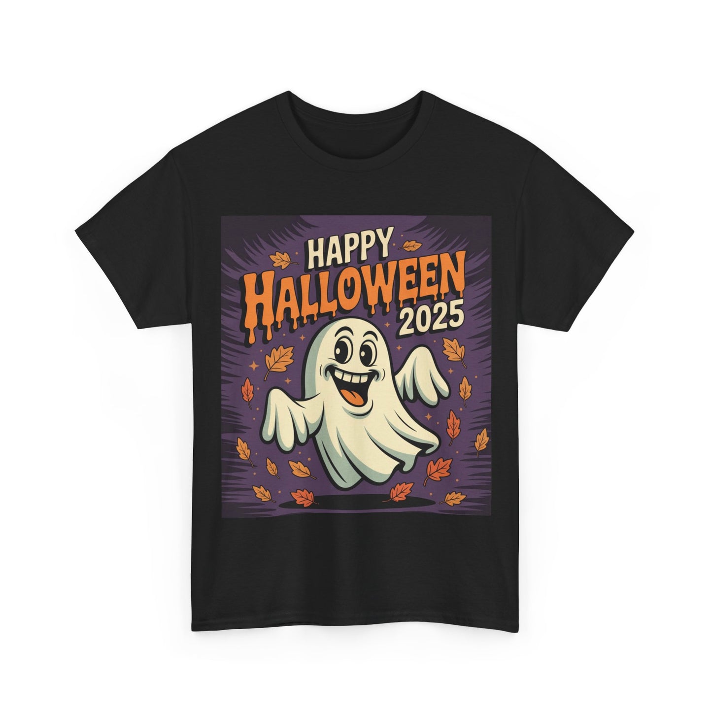 Halloween Ghost Unisex Cotton Tee, Spooky Shirt, Fall Fashion, Party Apparel, Halloween 2025, Pumpkin Costume Top