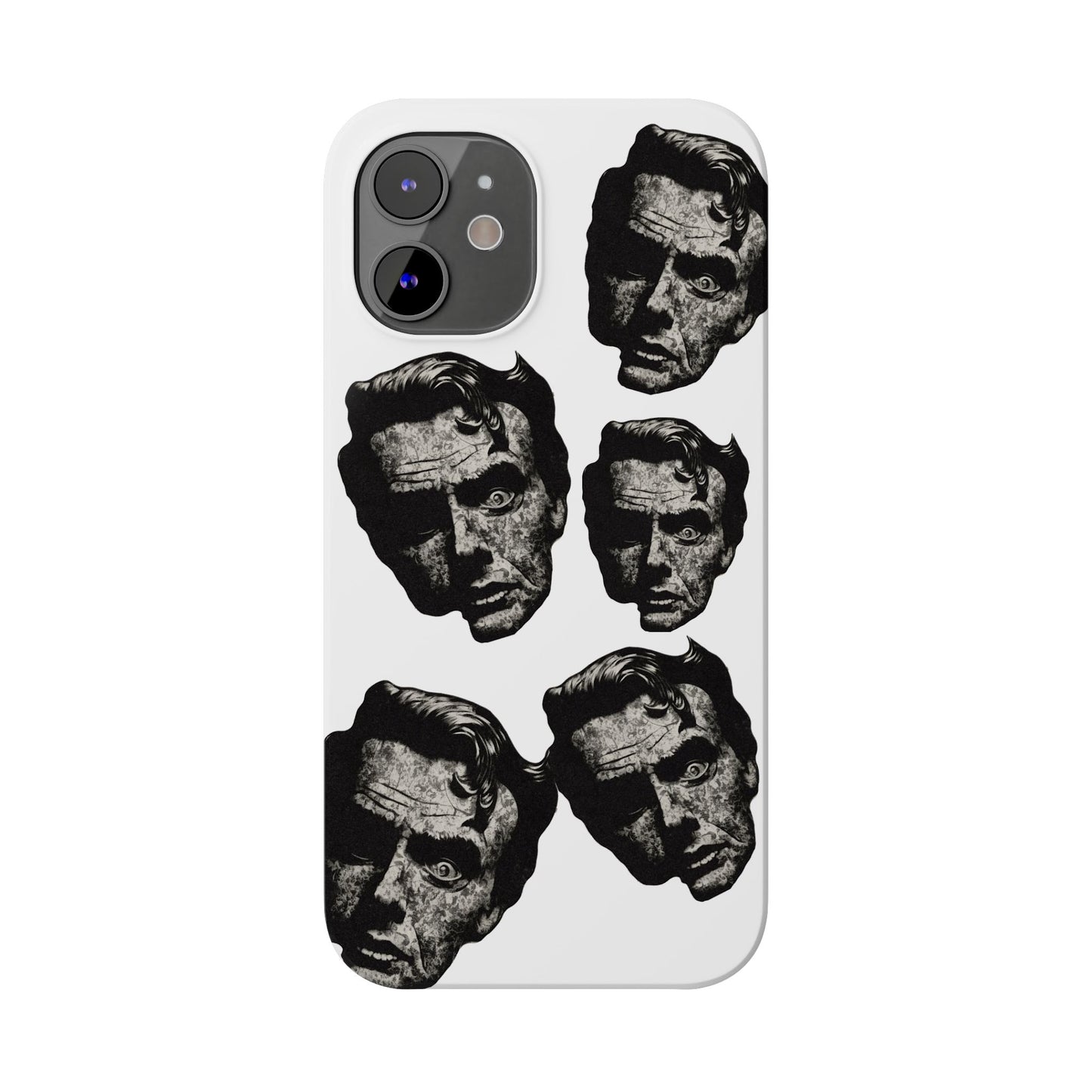 Artistic Slim Phone Cases with Unique Face Design, Trendy Accessories, Gift for Art Lovers, Stylish Phone Covers, Modern Tech [...]
