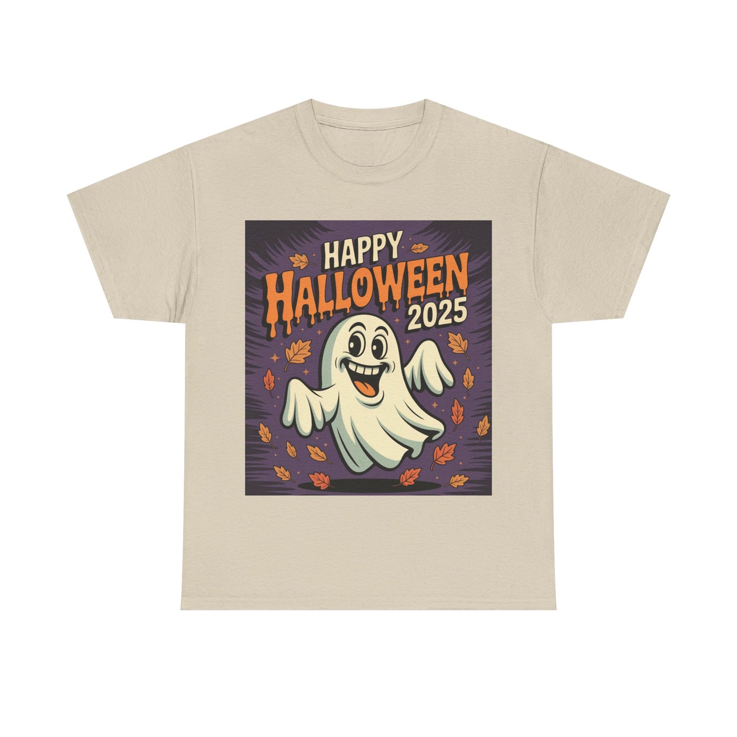 Halloween Ghost Unisex Cotton Tee, Spooky Shirt, Fall Fashion, Party Apparel, Halloween 2025, Pumpkin Costume Top