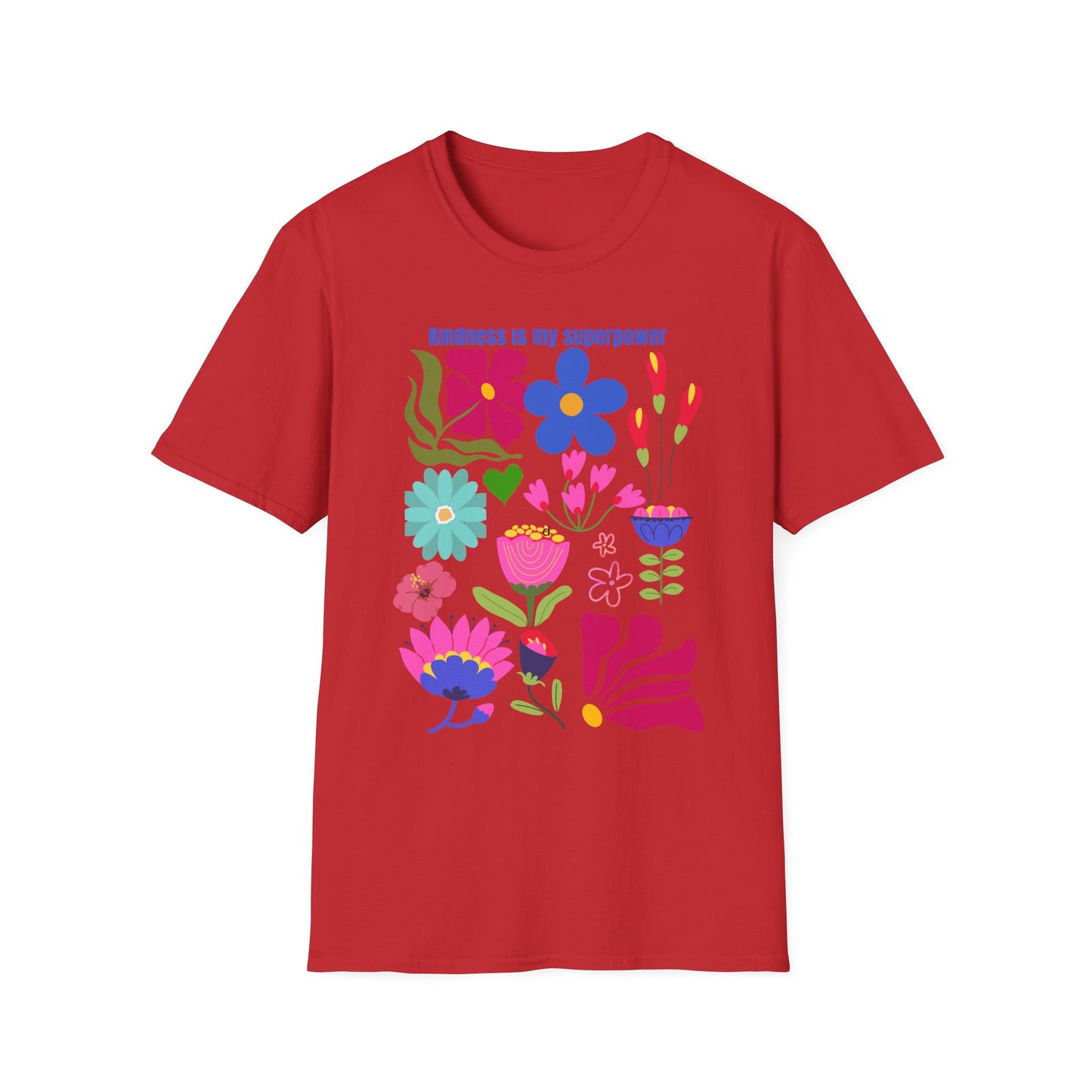 Colorful Kindness Is My Superpower T-Shirt - Floral Graphic Tee, Gift for Friends, Positive Vibes Apparel, Casual Summer Top, Art [...]