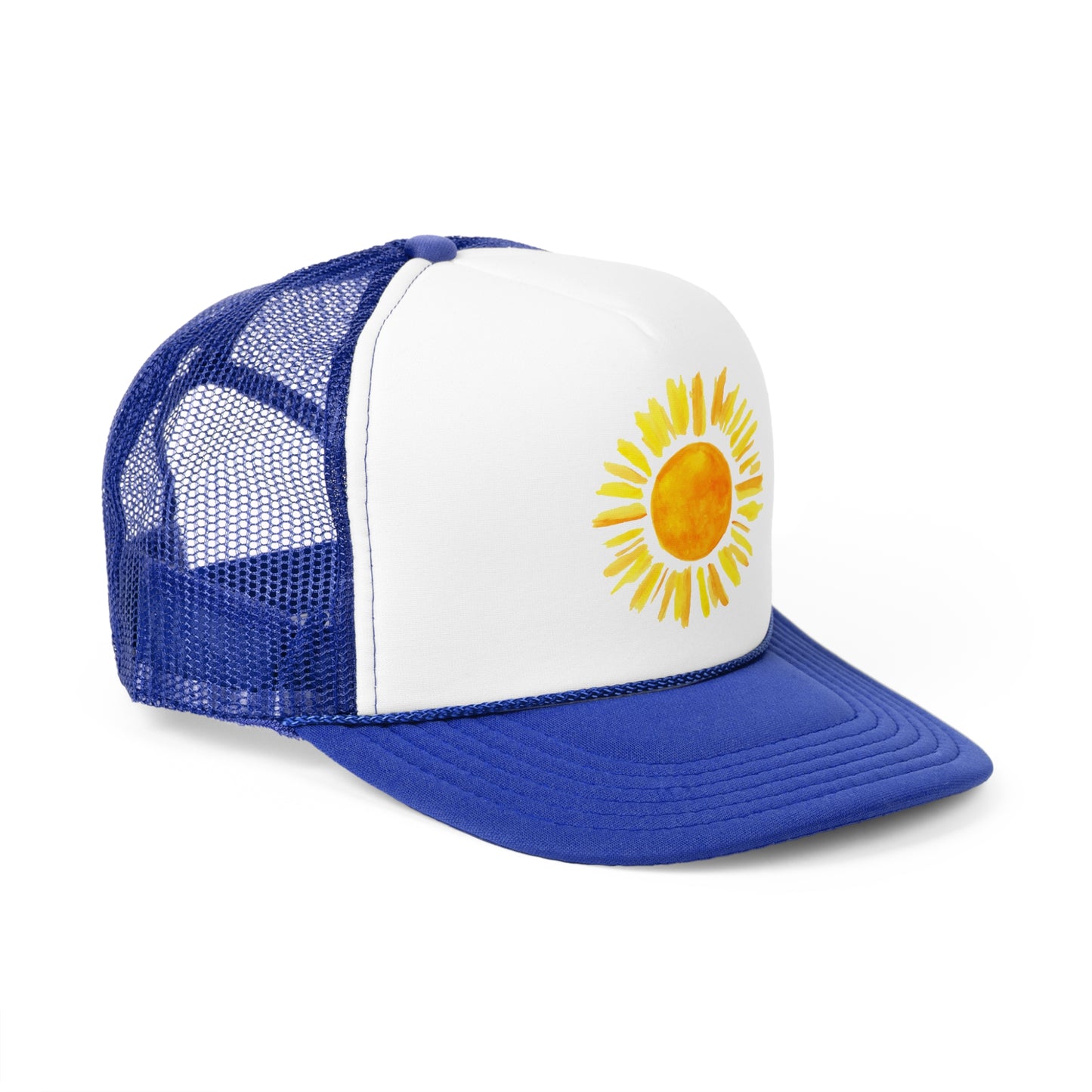 Sunny Vibes Trucker Cap | Summer Hat, Outdoor Cap, Gift for Nature Lovers, Festival Accessory, Sun-themed Cap