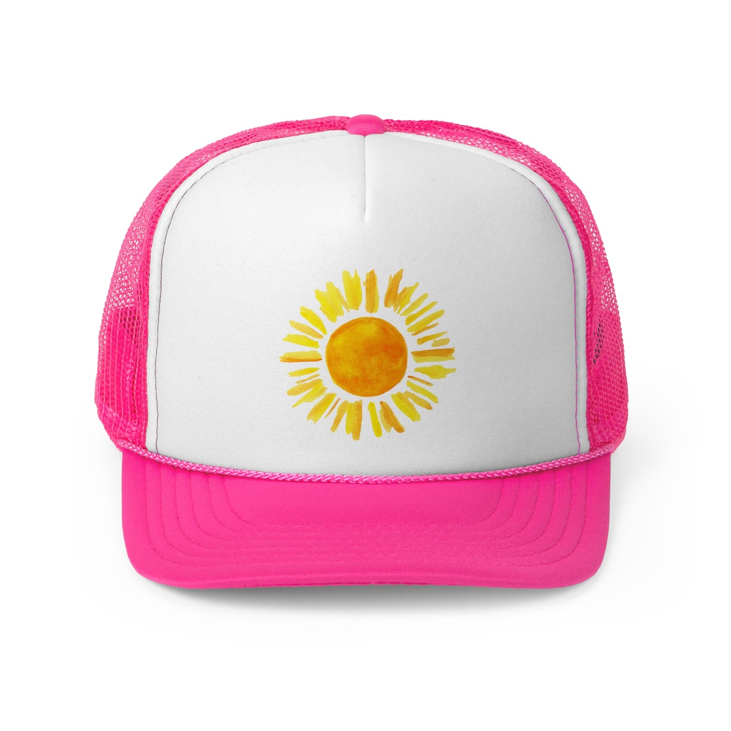 Sunny Vibes Trucker Cap | Summer Hat, Outdoor Cap, Gift for Nature Lovers, Festival Accessory, Sun-themed Cap