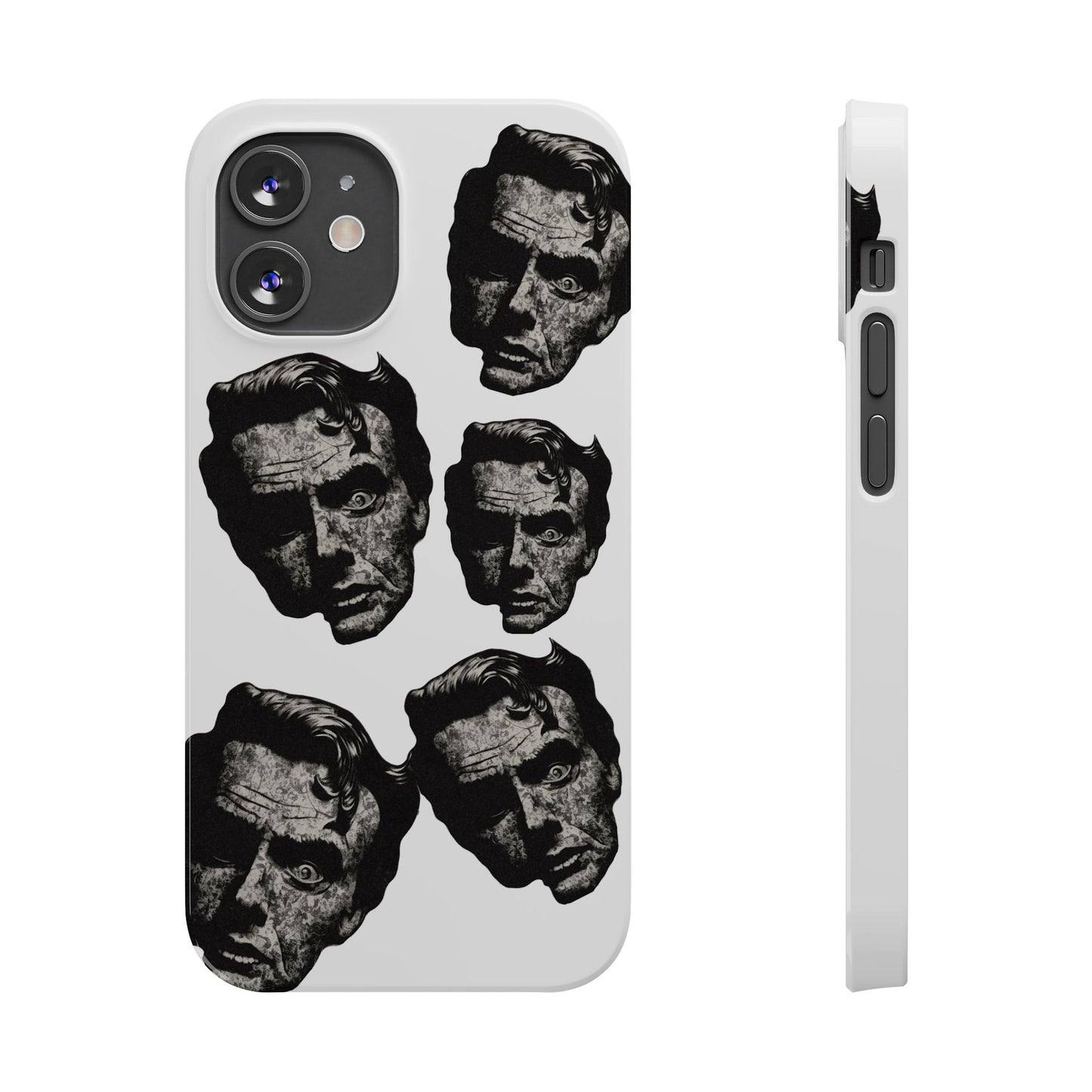 Artistic Slim Phone Cases with Unique Face Design, Trendy Accessories, Gift for Art Lovers, Stylish Phone Covers, Modern Tech [...]