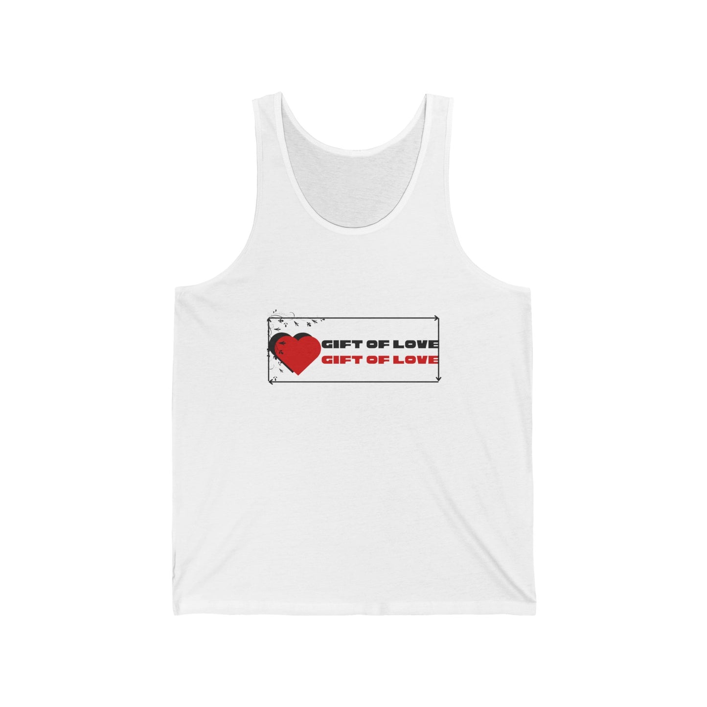 Heartfelt Gift of Love Unisex Jersey Tank - Perfect for Valentine's Day, Summer Vibes, Casual Wear, Gifts for Him/Her, Love Merchandise