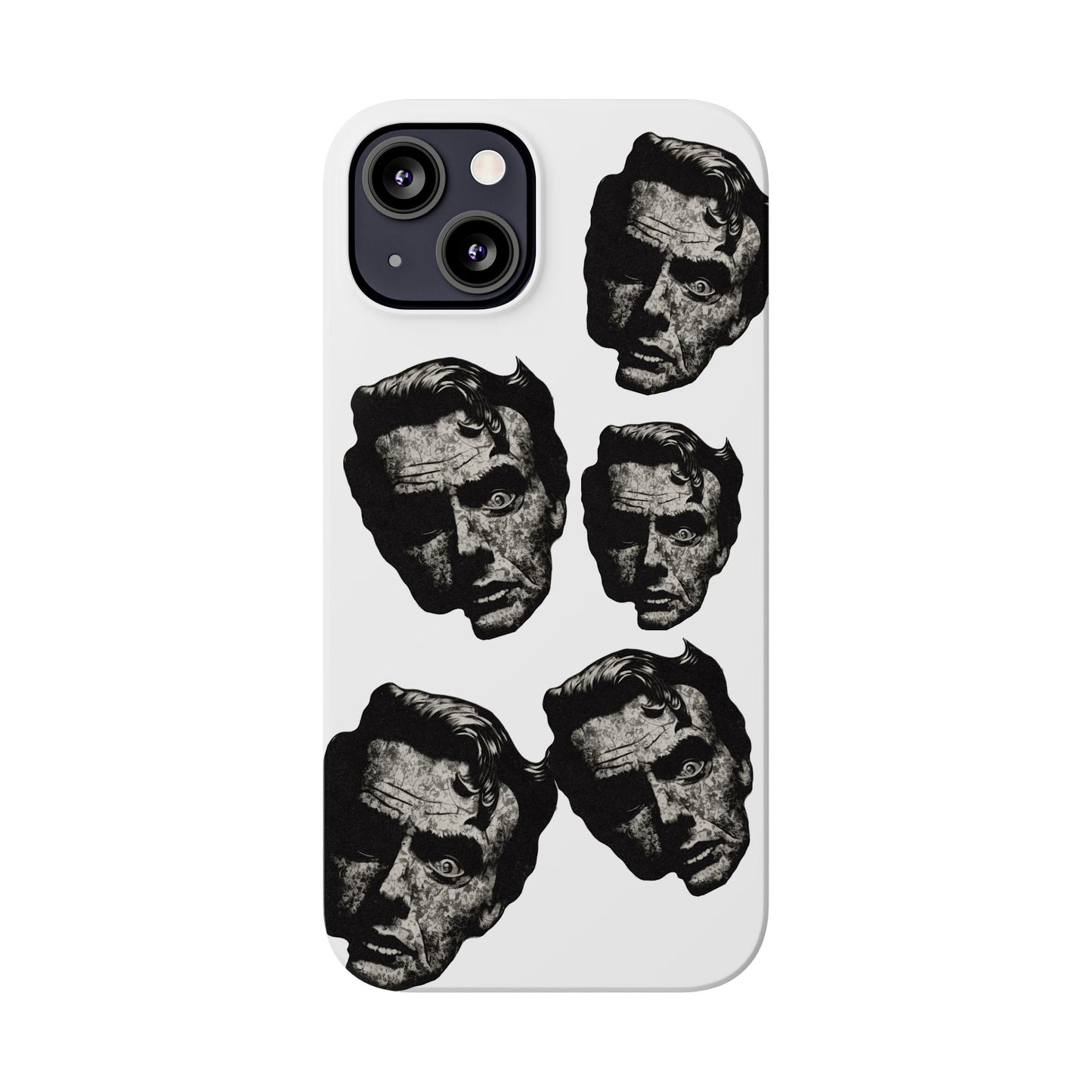 Artistic Slim Phone Cases with Unique Face Design, Trendy Accessories, Gift for Art Lovers, Stylish Phone Covers, Modern Tech [...]