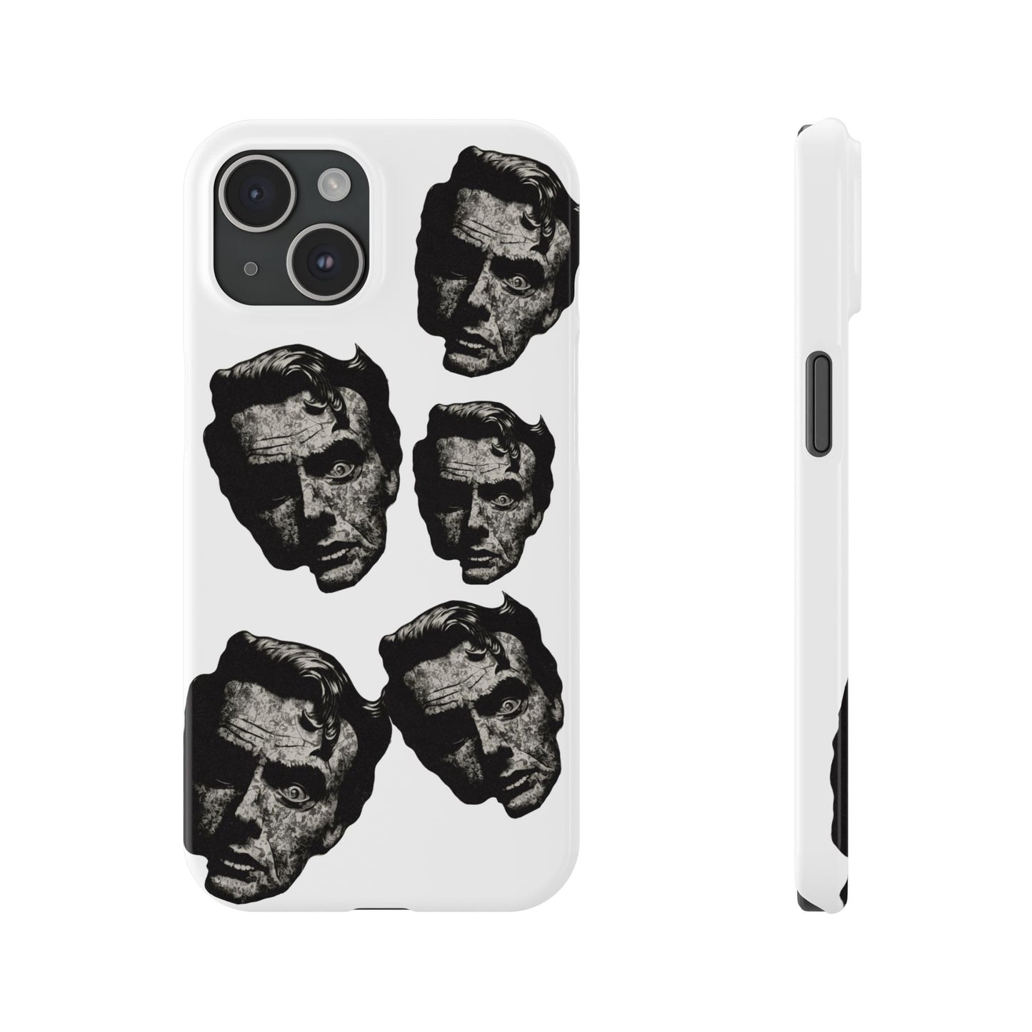 Artistic Slim Phone Cases with Unique Face Design, Trendy Accessories, Gift for Art Lovers, Stylish Phone Covers, Modern Tech [...]