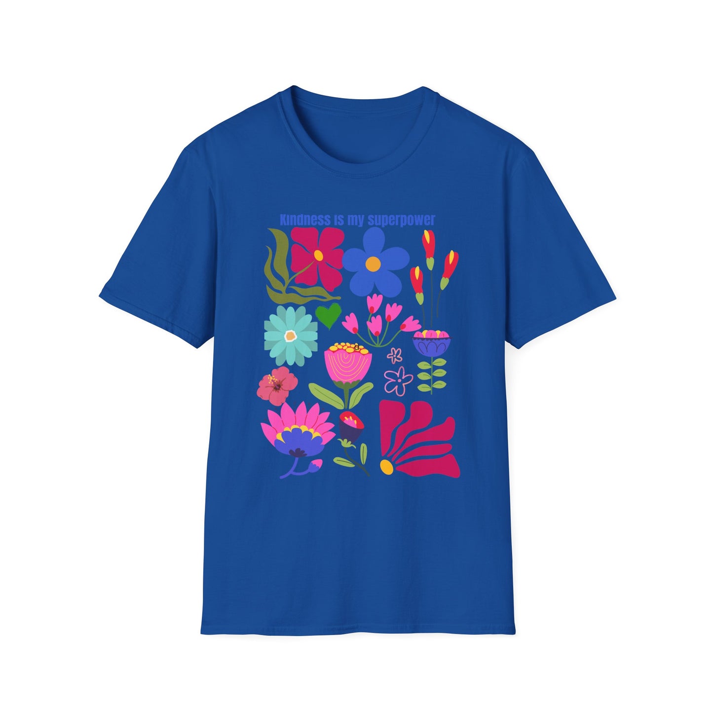 Colorful Kindness Is My Superpower T-Shirt - Floral Graphic Tee, Gift for Friends, Positive Vibes Apparel, Casual Summer Top, Art [...]