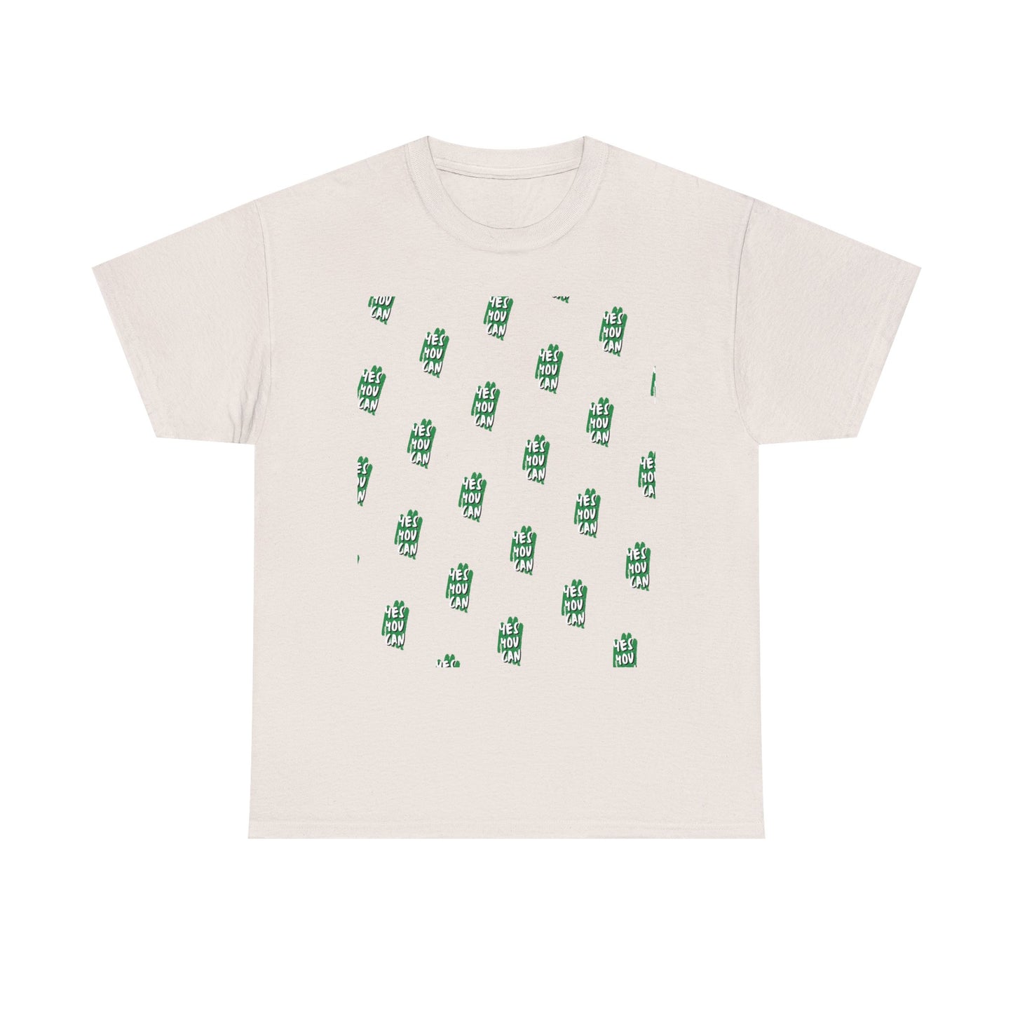 Cactus Pattern Unisex Heavy Cotton Tee - Casual Wear, Gift for Nature Lovers, Summer Fashion, Eco-Friendly Shirt, Relaxed Fit Tee
