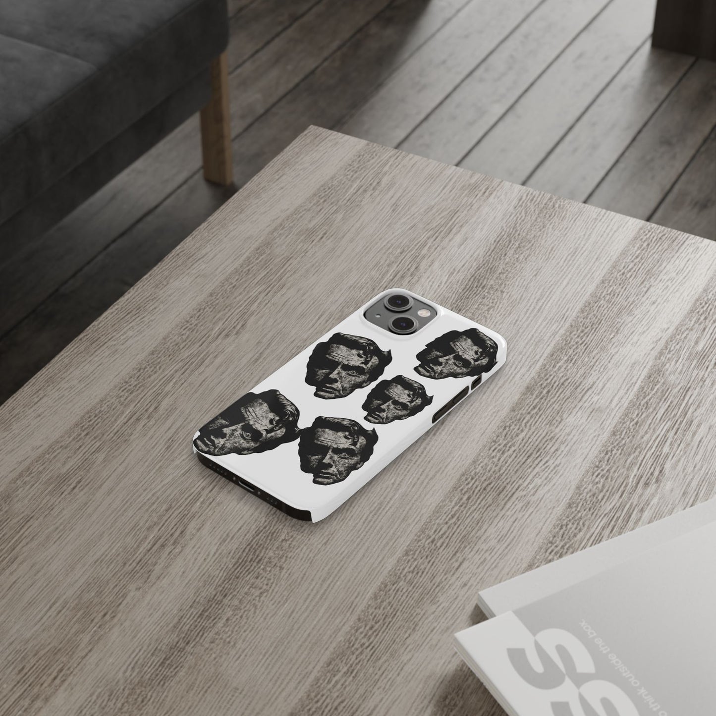 Artistic Slim Phone Cases with Unique Face Design, Trendy Accessories, Gift for Art Lovers, Stylish Phone Covers, Modern Tech [...]