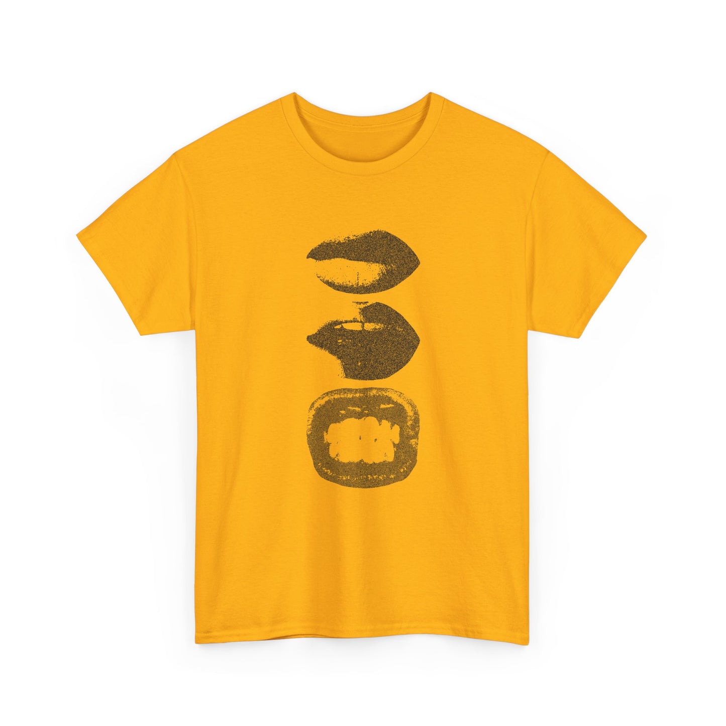Stylish Unisex Heavy Cotton Tee with Bold Lip Design, Trendy T-Shirt, Casual Wear, Gift for Friends, Statement Shirt