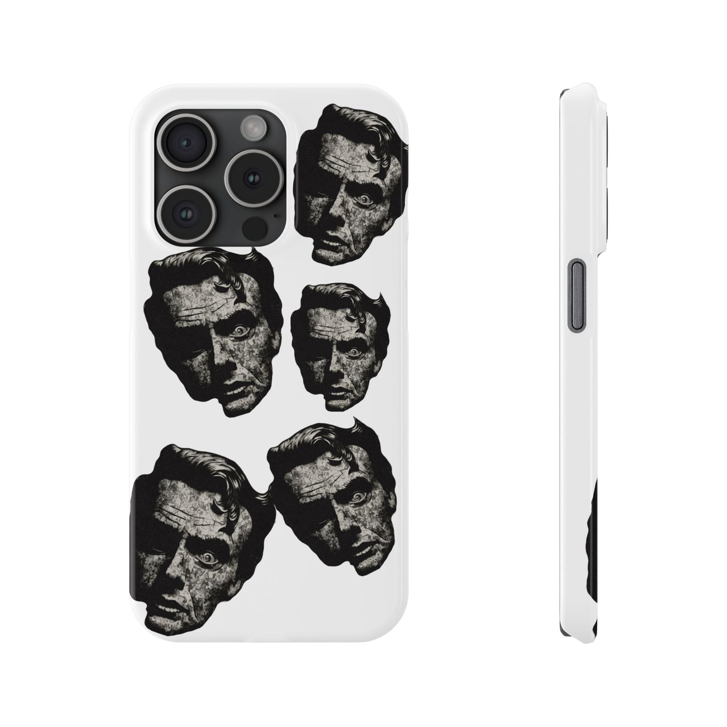 Artistic Slim Phone Cases with Unique Face Design, Trendy Accessories, Gift for Art Lovers, Stylish Phone Covers, Modern Tech [...]