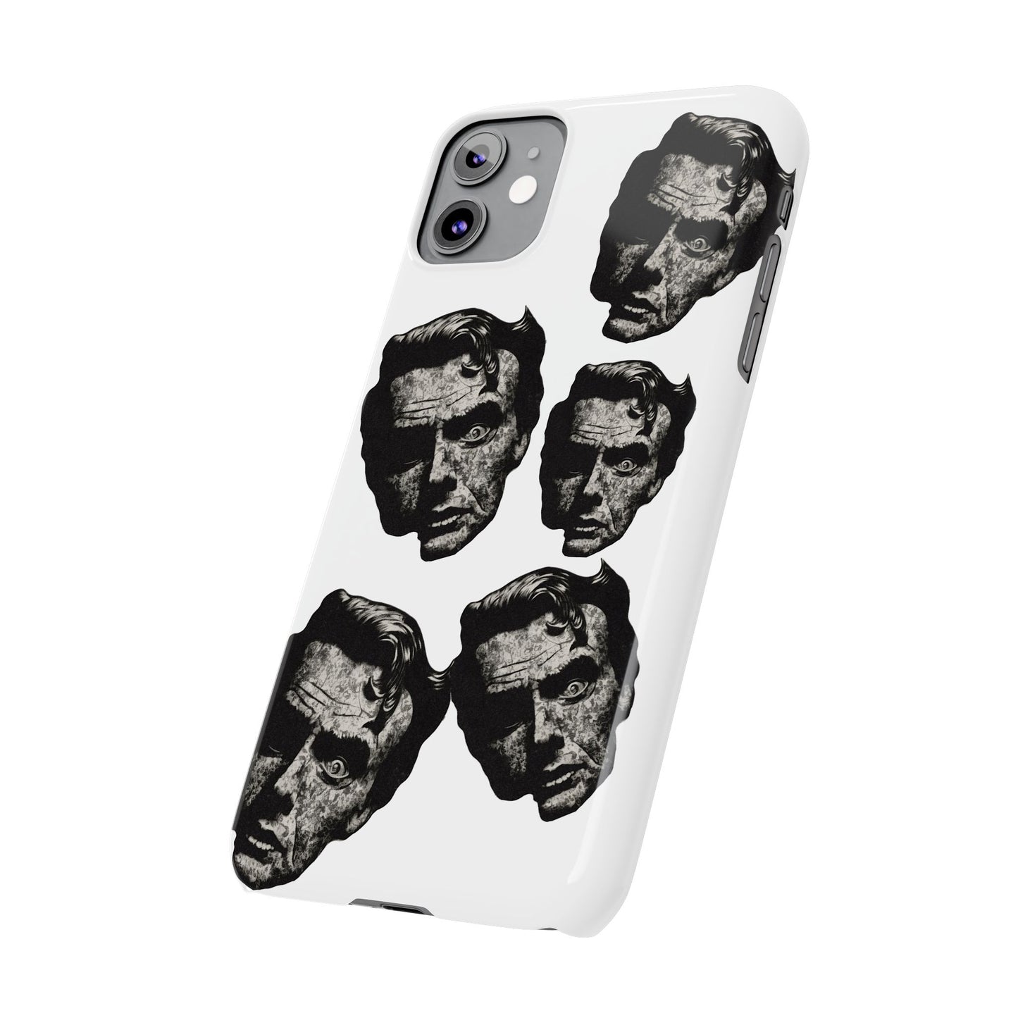 Artistic Slim Phone Cases with Unique Face Design, Trendy Accessories, Gift for Art Lovers, Stylish Phone Covers, Modern Tech [...]