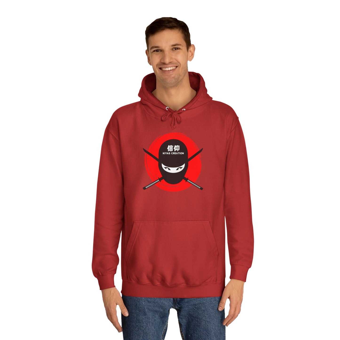 Ninja Spirit Unisex College Hoodie | Stylish Casual Wear, Gift for Students, Cozy Hoodie, College Fashion, Unique Graphic Sweatshirt