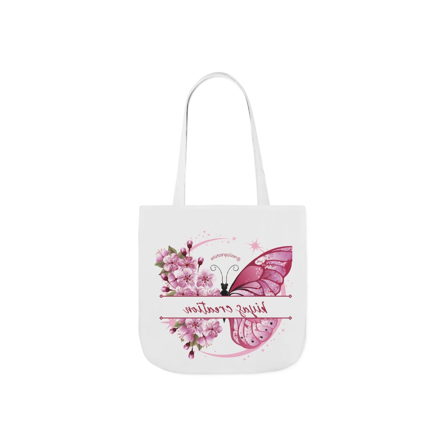 Butterfly Garden Canvas Tote Bag, Floral Tote, Eco-Friendly Shopping Bag, Spring Gift, Personalized Bag, Cute Carryall