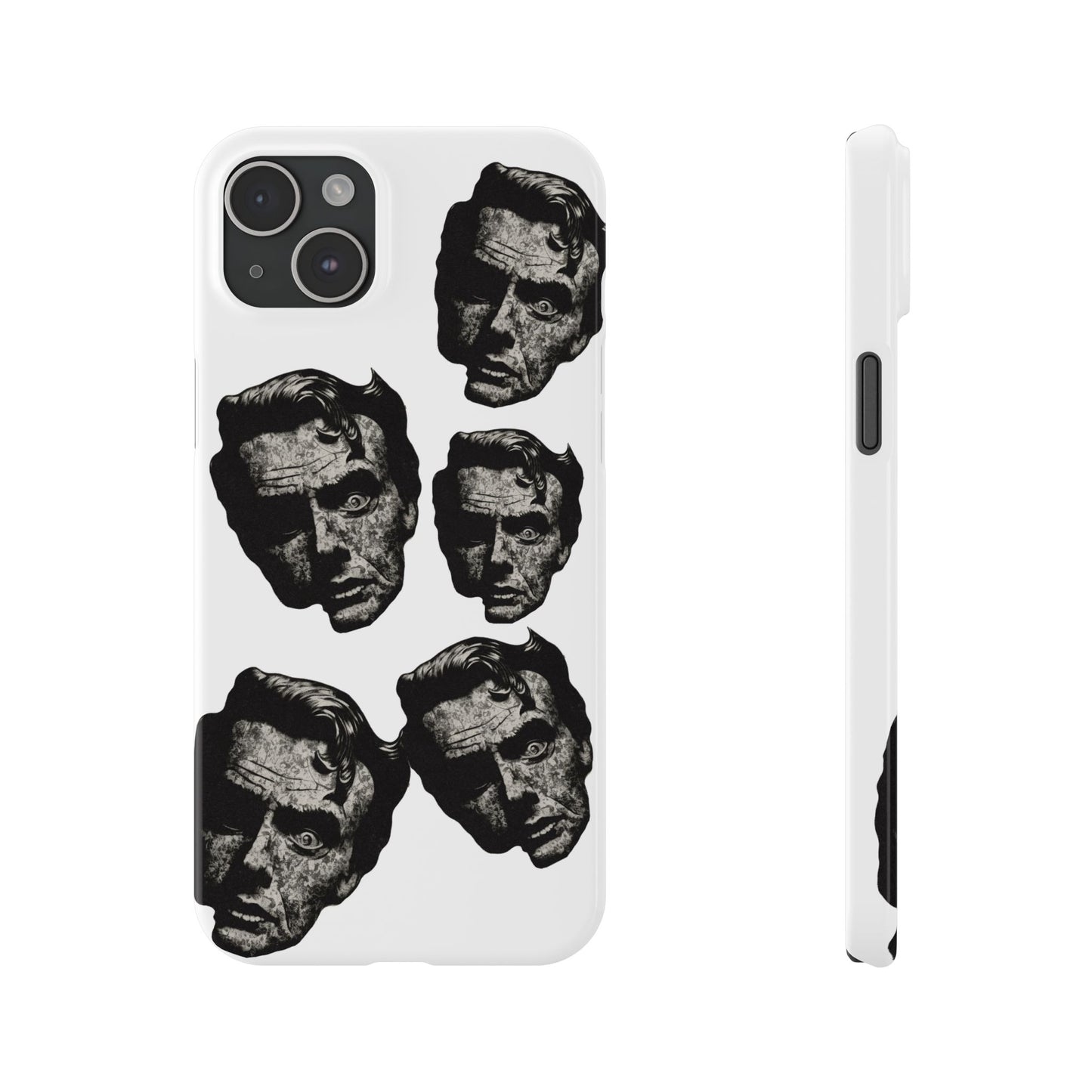 Artistic Slim Phone Cases with Unique Face Design, Trendy Accessories, Gift for Art Lovers, Stylish Phone Covers, Modern Tech [...]