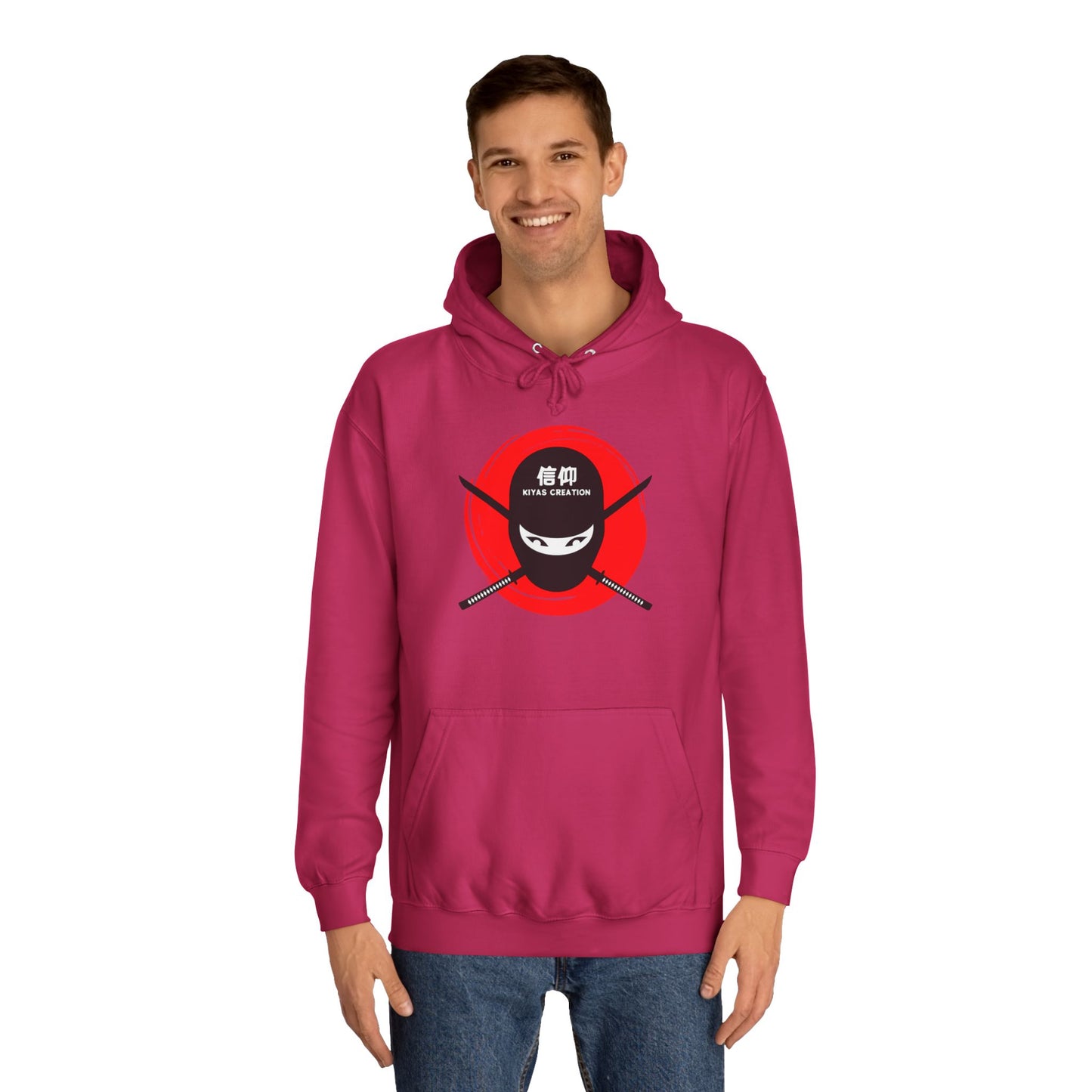 Ninja Spirit Unisex College Hoodie | Stylish Casual Wear, Gift for Students, Cozy Hoodie, College Fashion, Unique Graphic Sweatshirt