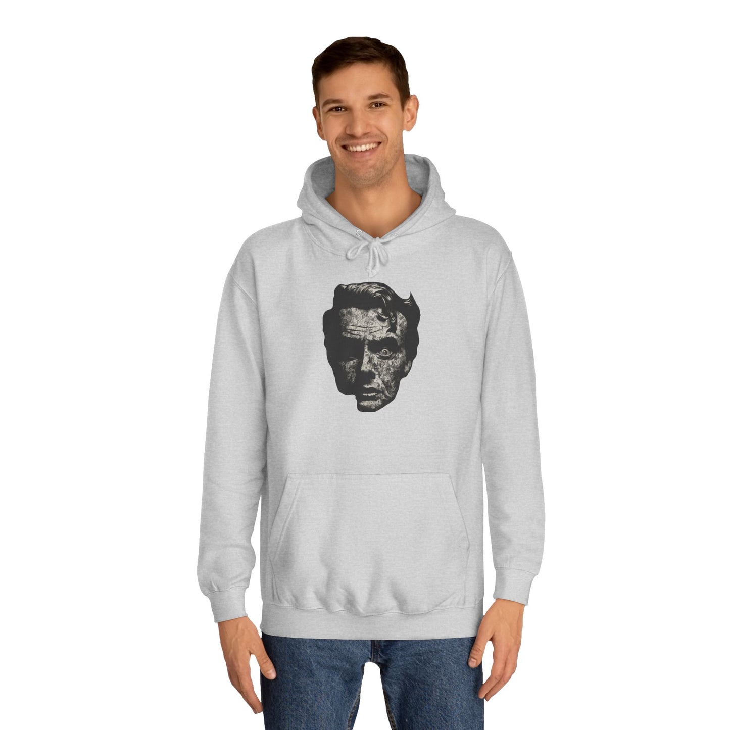 Unisex College Hoodie | Vintage Skull Design, Trendy Streetwear, Gift for Students, Cozy Outfit, Ideal for Fall