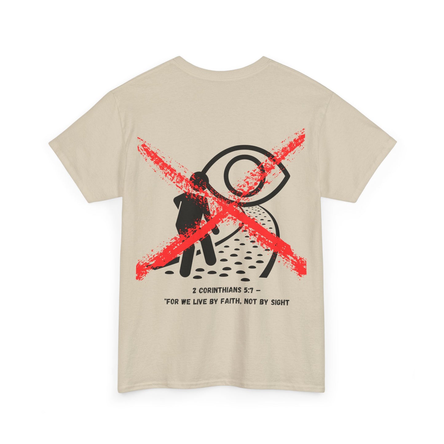 Faith-Inspired Unisex Heavy Cotton Tee, Inspirational T-Shirt, Youthful Streetwear, Spiritual Gift, Live by Faith Apparel