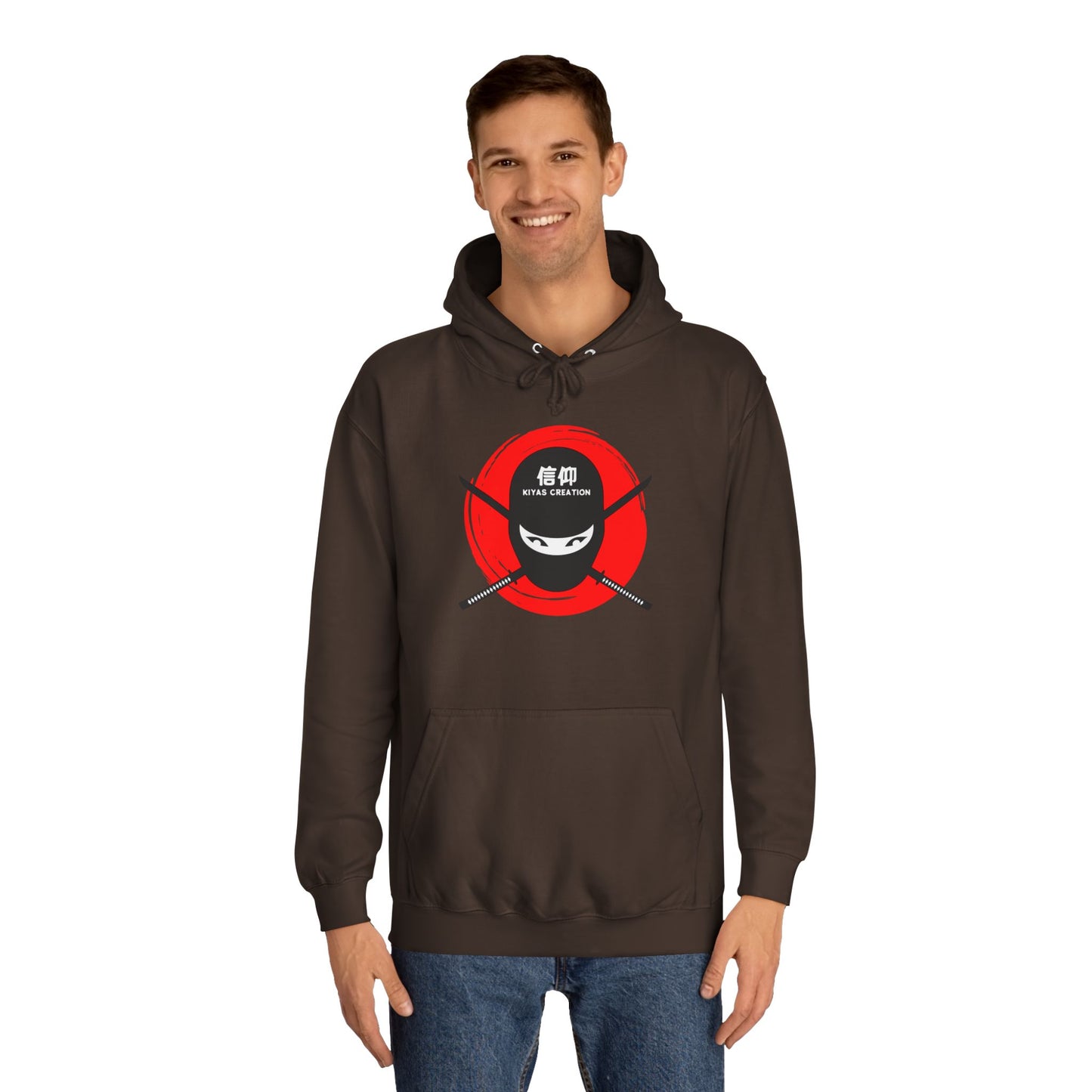 Ninja Spirit Unisex College Hoodie | Stylish Casual Wear, Gift for Students, Cozy Hoodie, College Fashion, Unique Graphic Sweatshirt