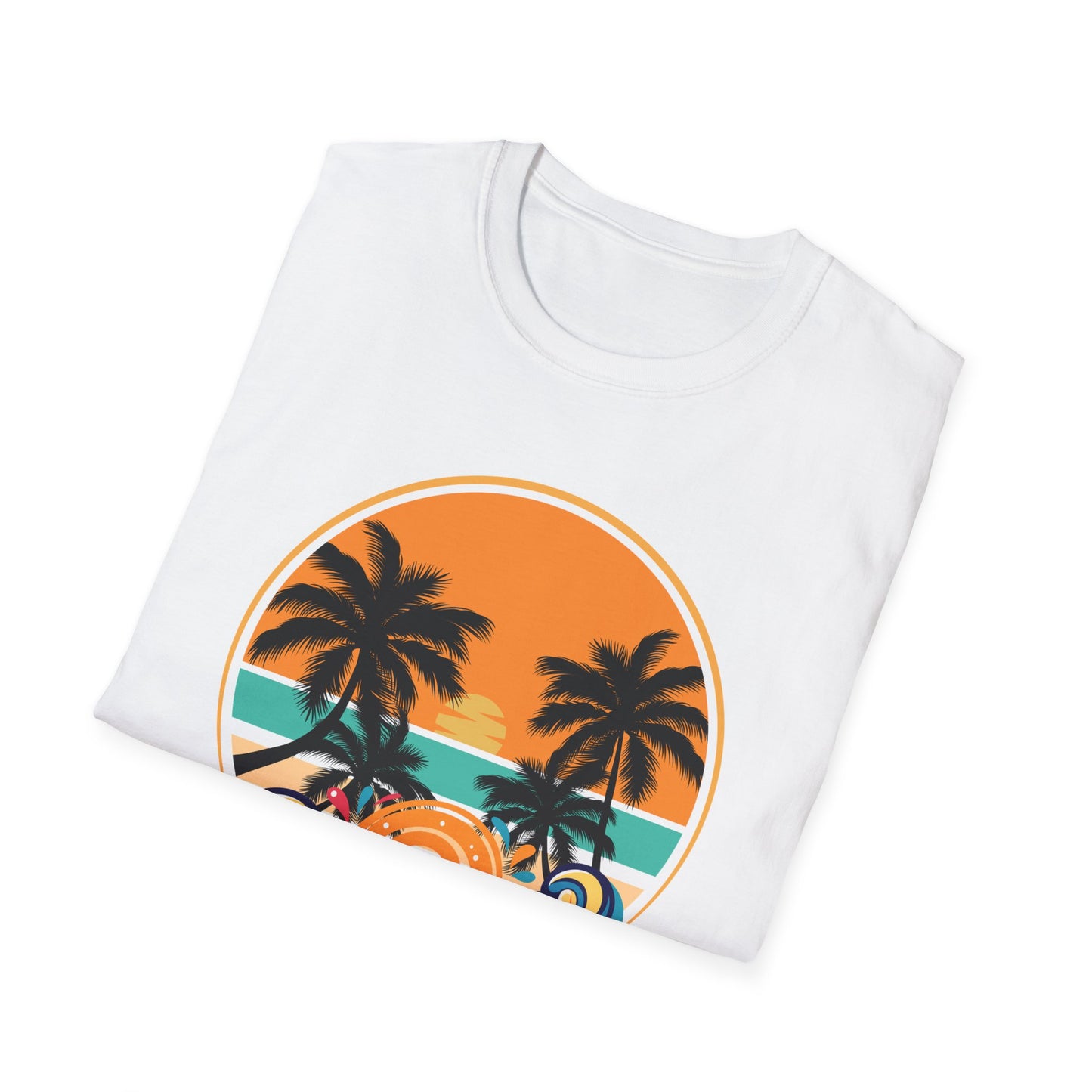 T-Shirt with Summer Vibes Graphic, Beach Lover Tee, Vacation Shirt, Fun Graphic Apparel, Sunshine Gift, Casual Summer Wear