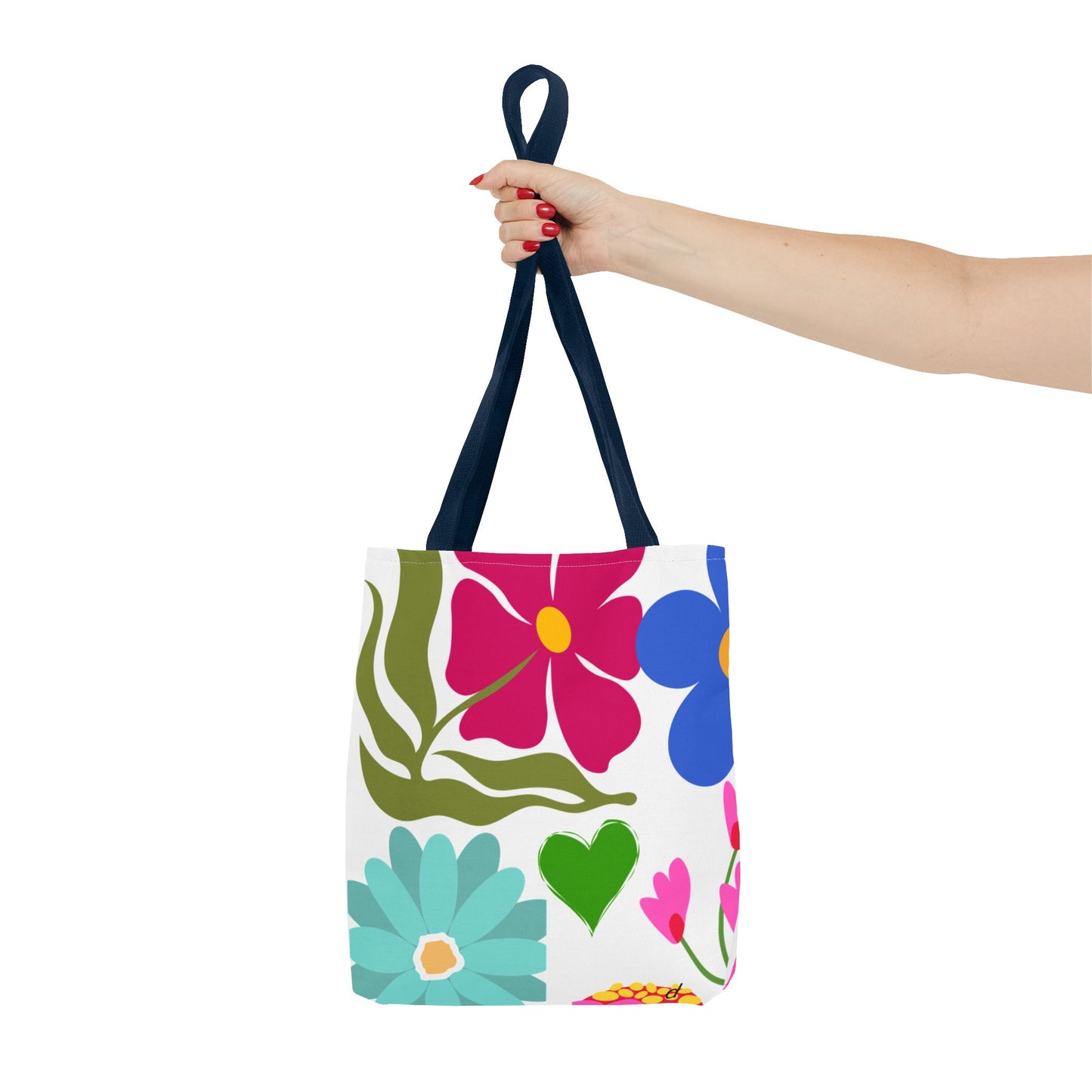 Floral Print Tote Bag, Colorful Shopping Bag, Everyday Carryall, Eco-Friendly Gift, Beach Tote, Spring Blooms